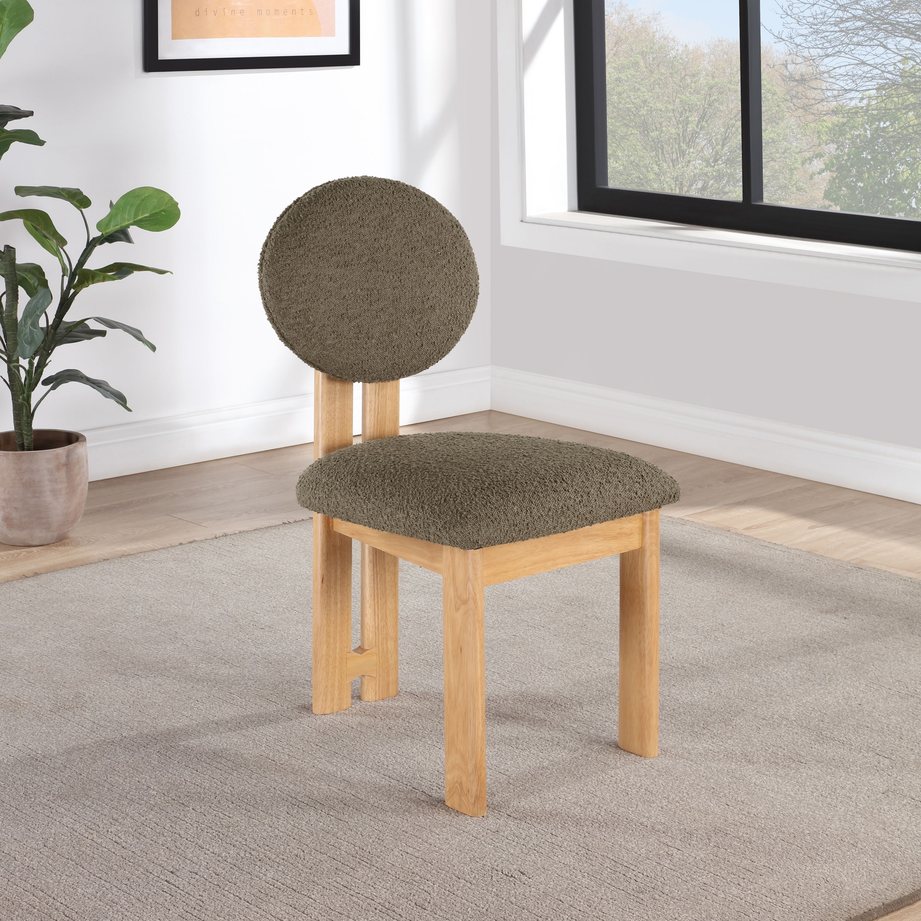 Napa - Dining Chair With Natural Legs (Set of 2) - Olive