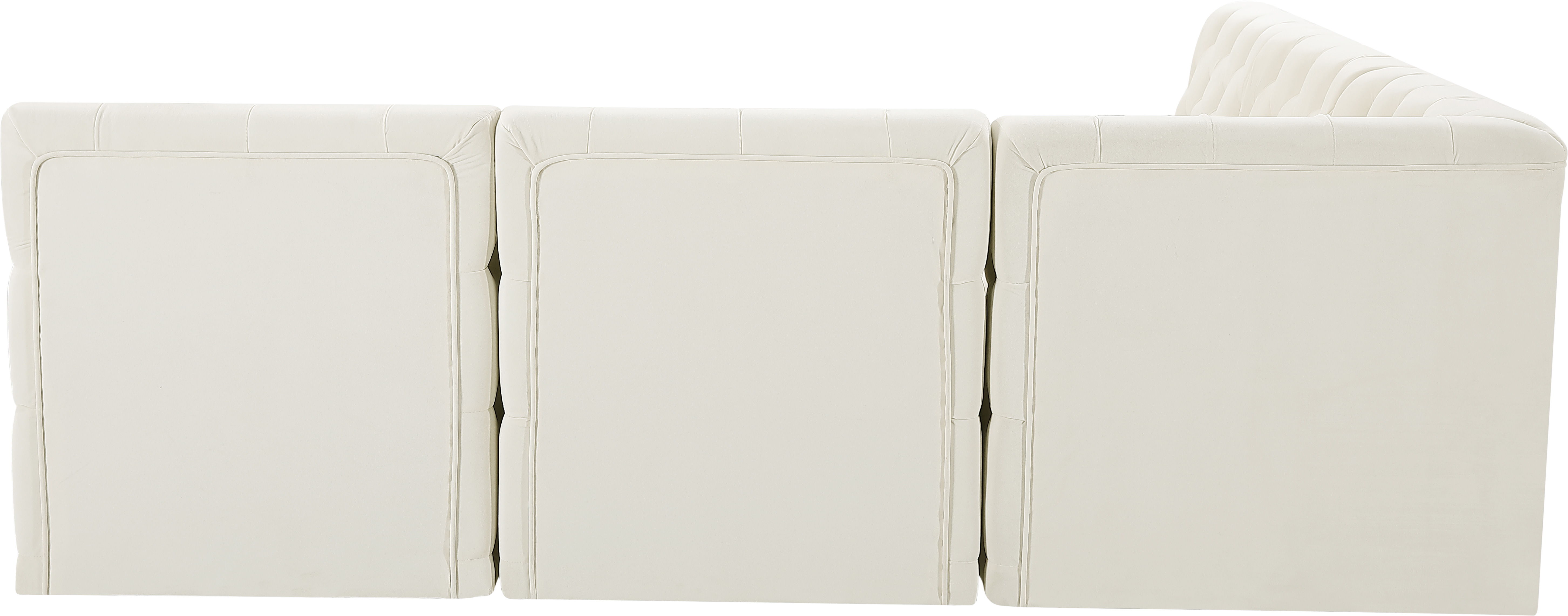 Tuft - 5 Piece Modular Corner Armless Sectional - Cream
