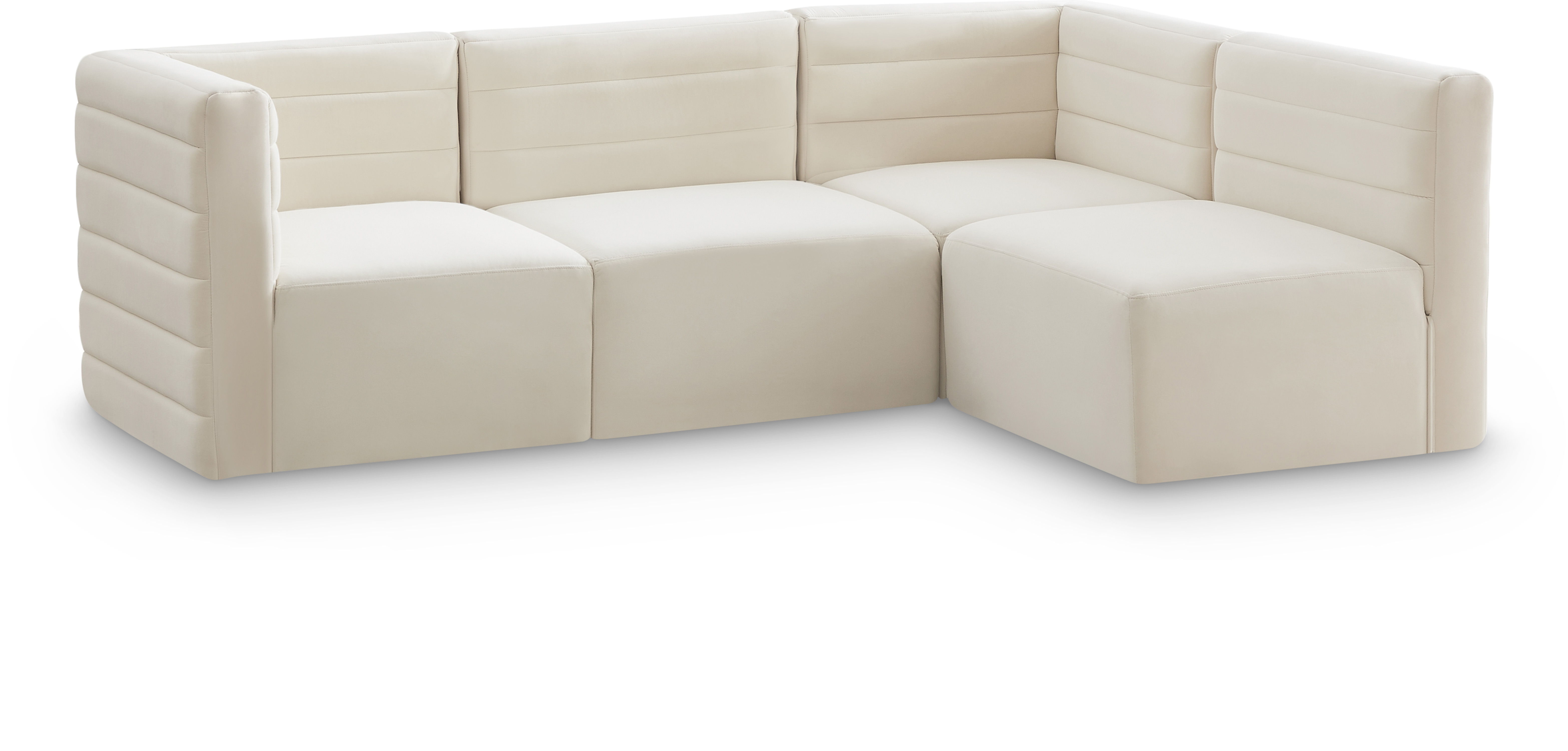 Quincy - 4 Piece Modular Sectional - Cream