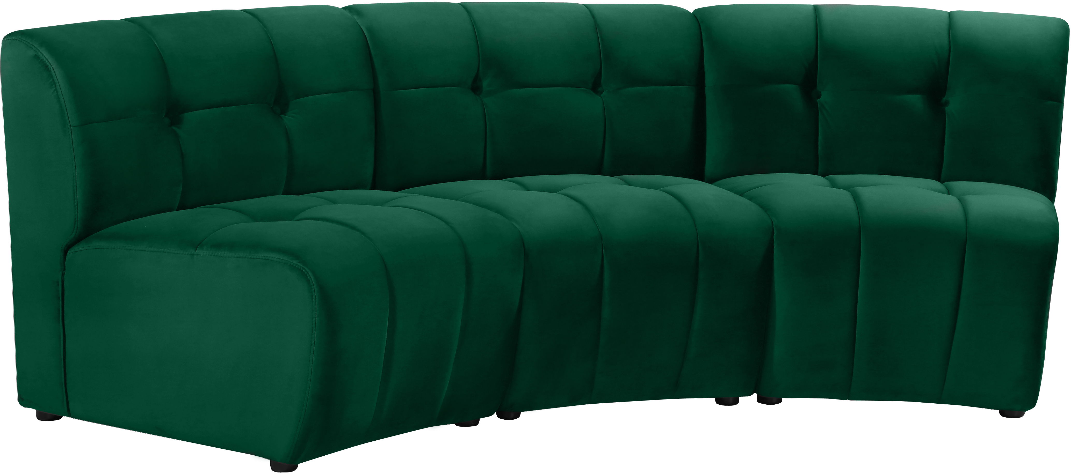 Limitless - 3 Piece Modular Sectional - Green