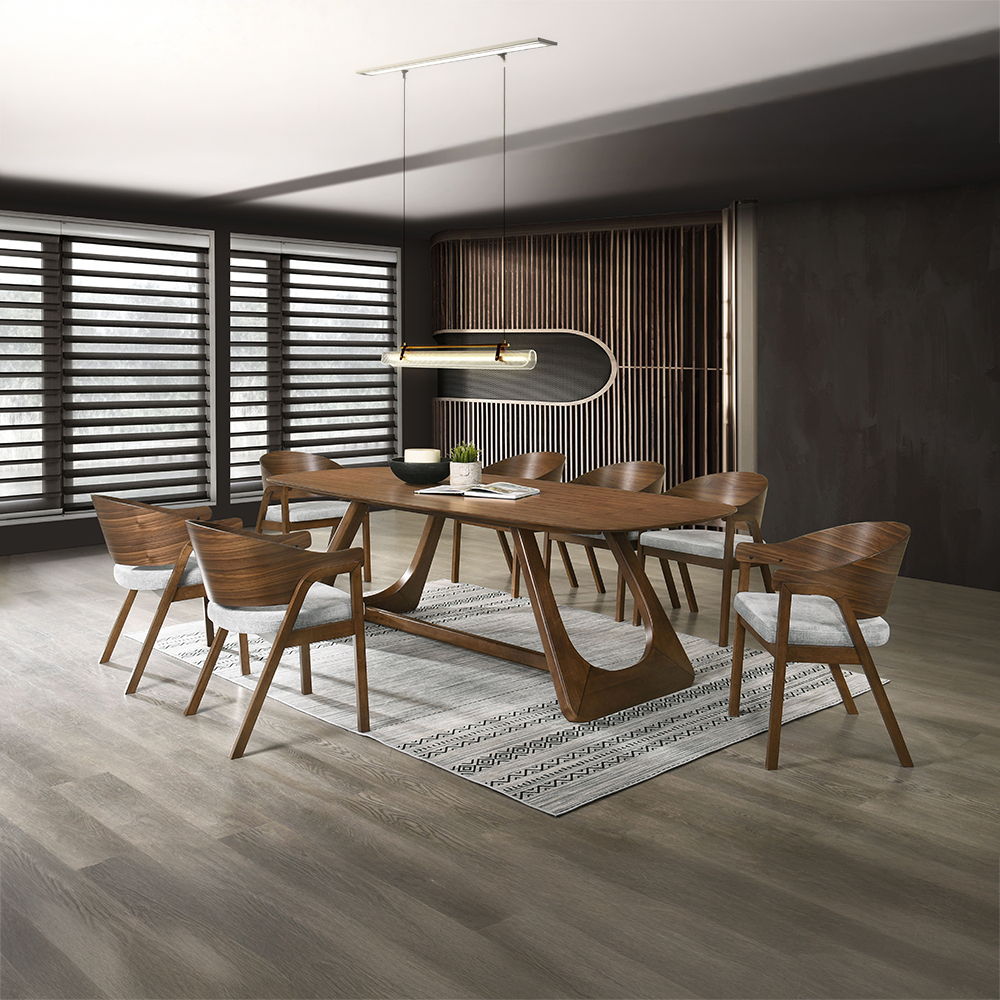 Hoyte - Dining Table - Walnut, dark brown, view 6