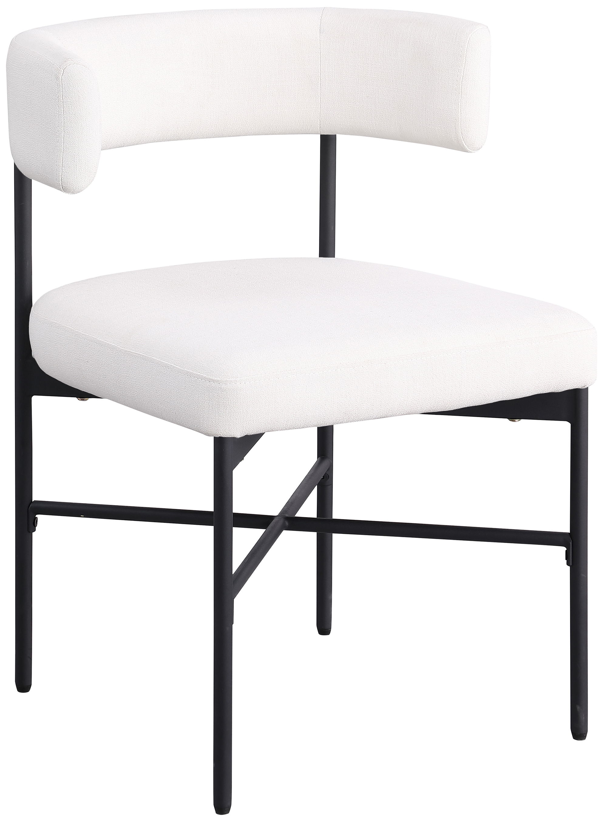 Rivage - Durable Dining Chair With Black Frame (Set of 2) - Cream