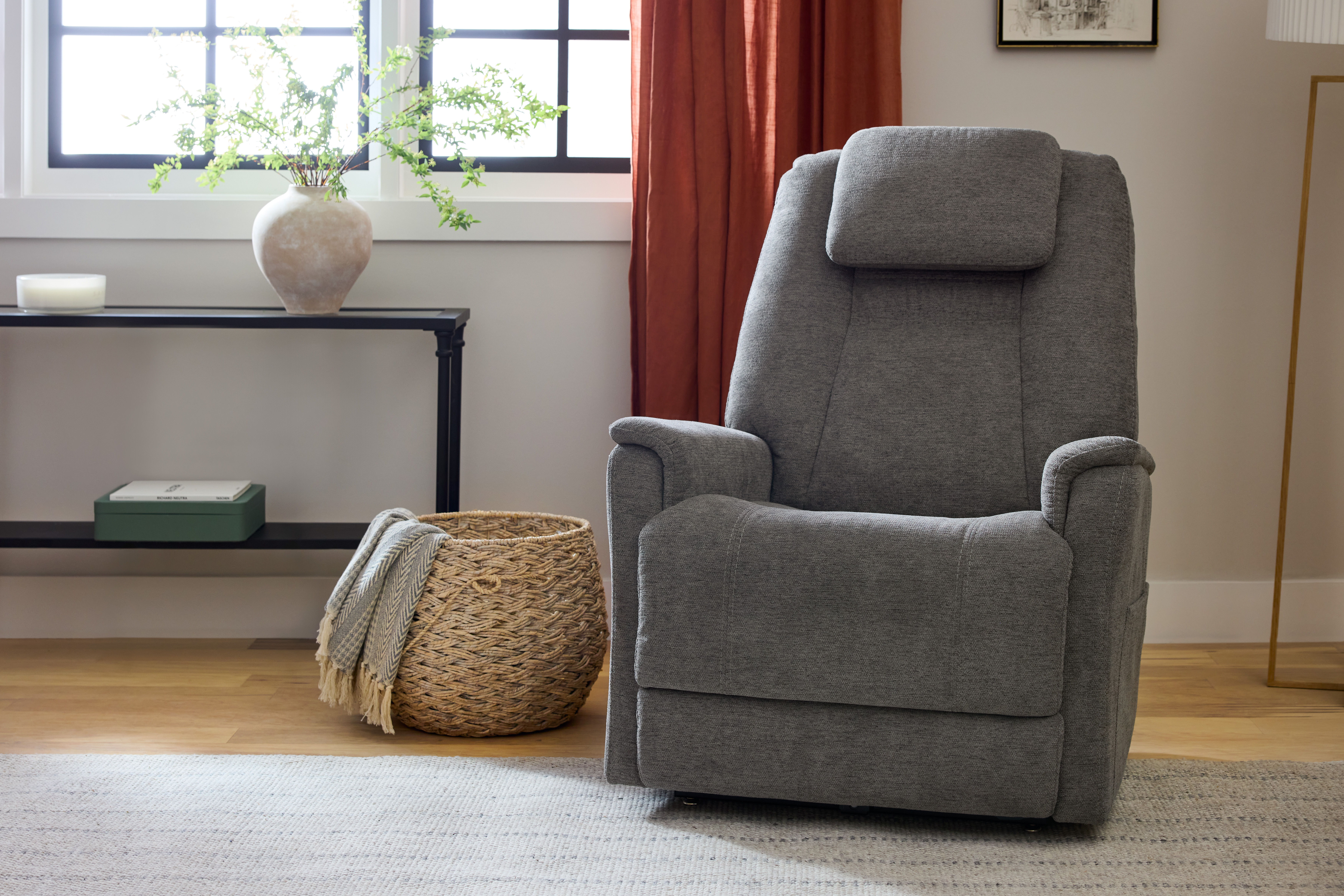 Zecliner Model 3+ - Power Rocking Sleep Recliner With Power Headrest, Lumbar, Heat & Massage - Dark Gray, dark gray, view 7