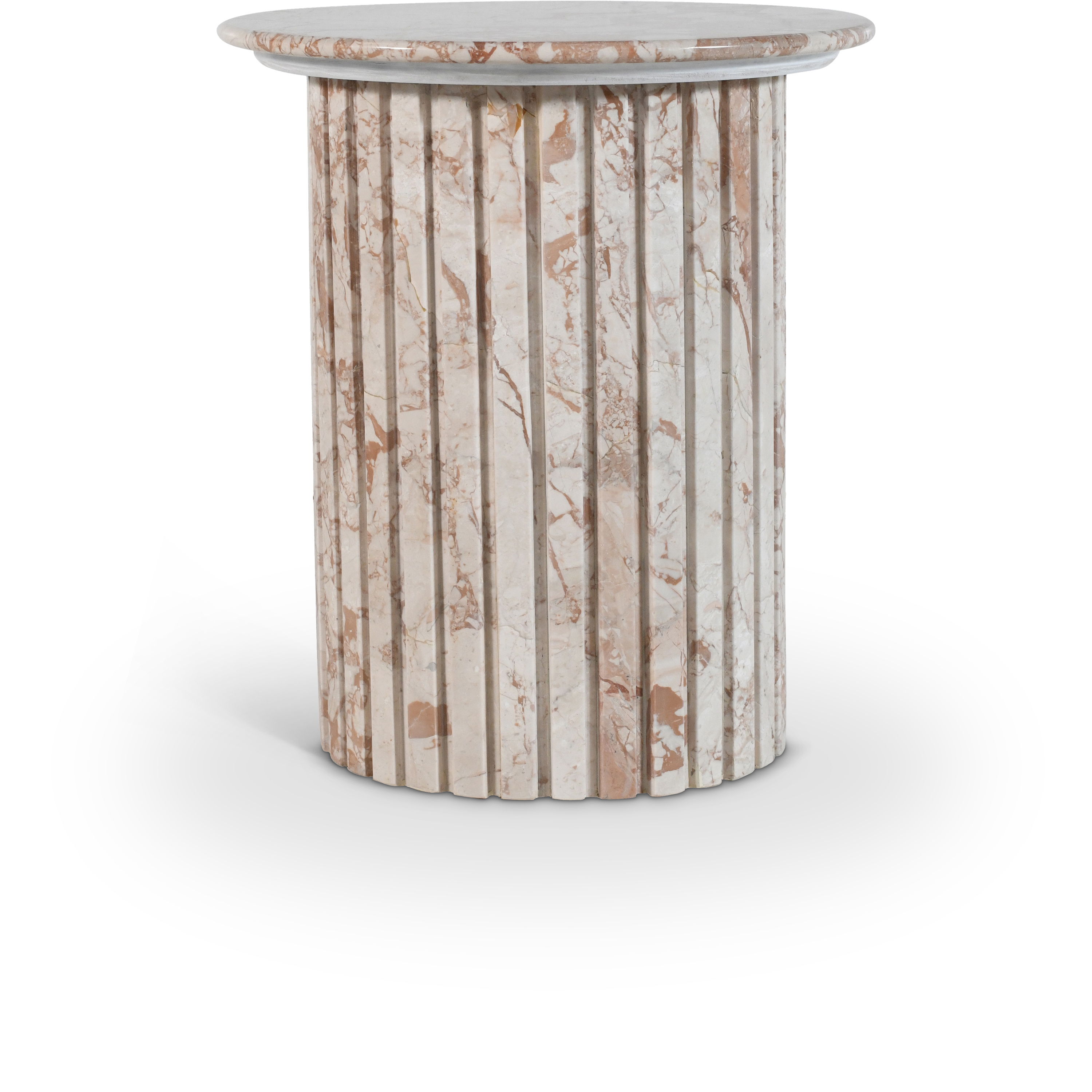 Genoa - Marble End Table - Cream