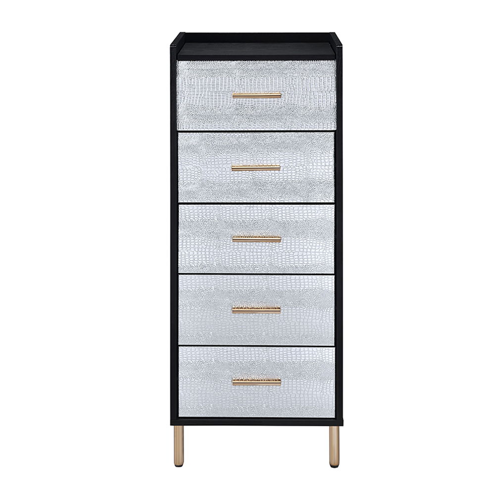 Myles - Jewelry Armoire - Black, Silver & Gold, black, view 6
