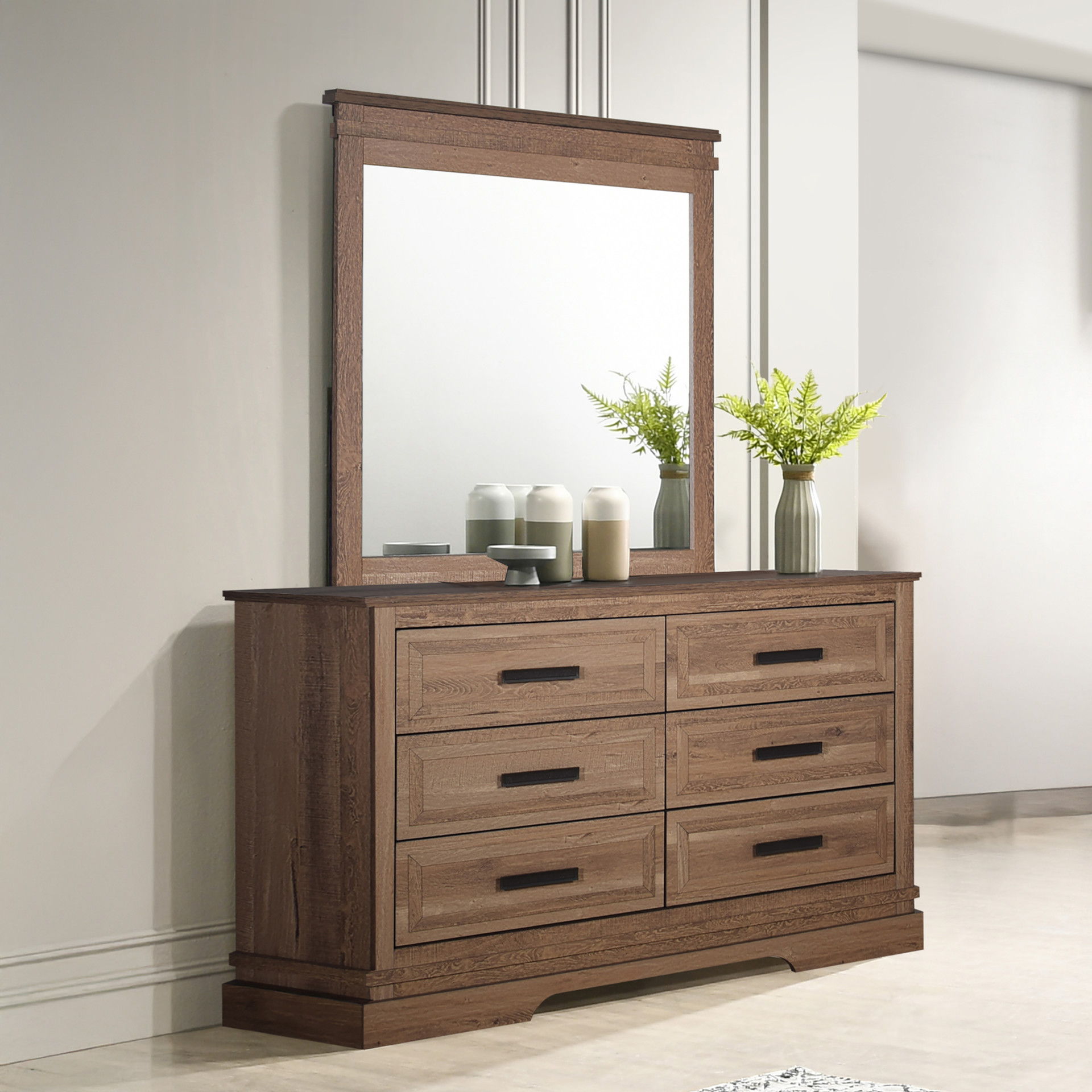 Coventry Hall - Mirror - Pecan, light brown