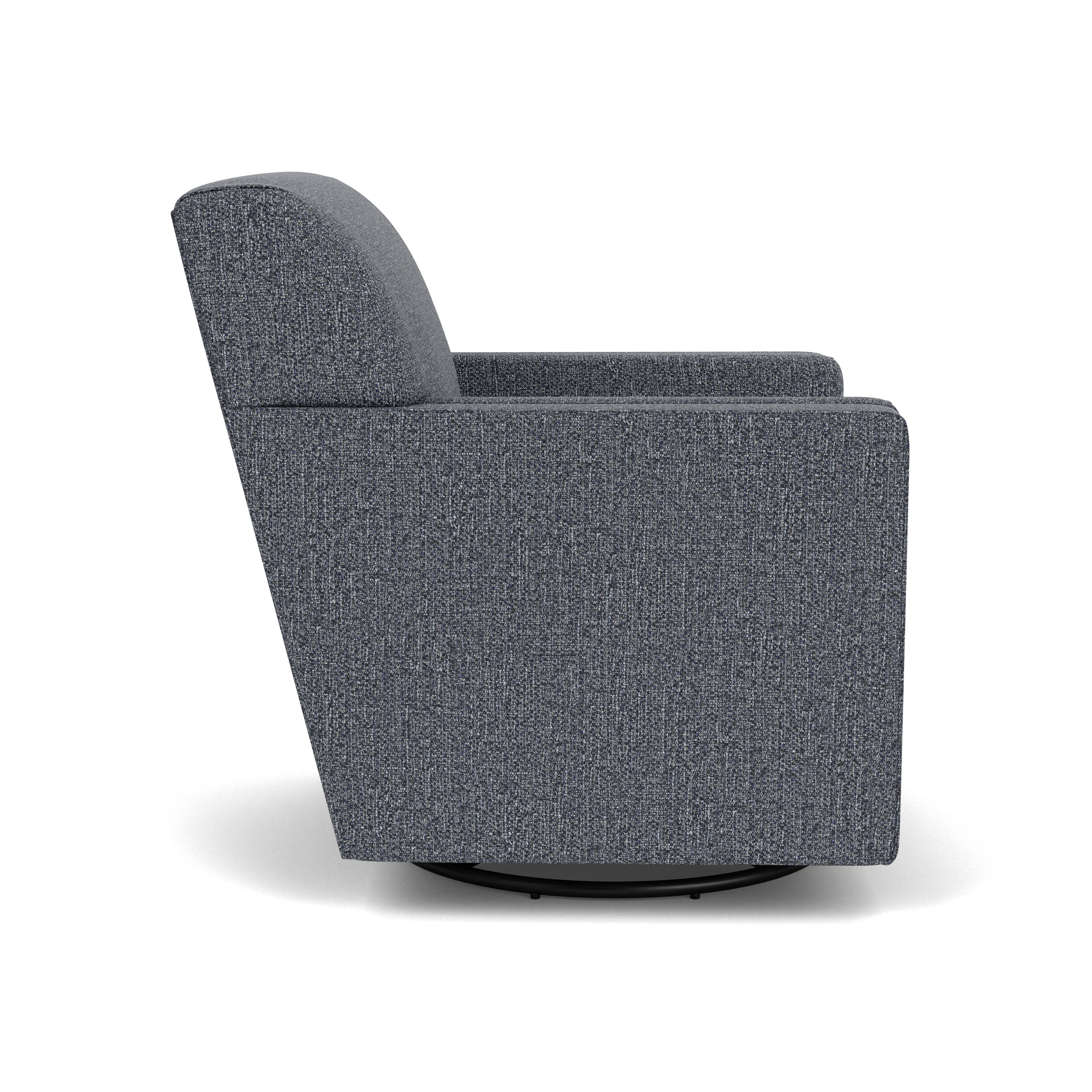 Nora - Fabric Swivel Chair, dark gray, view 7