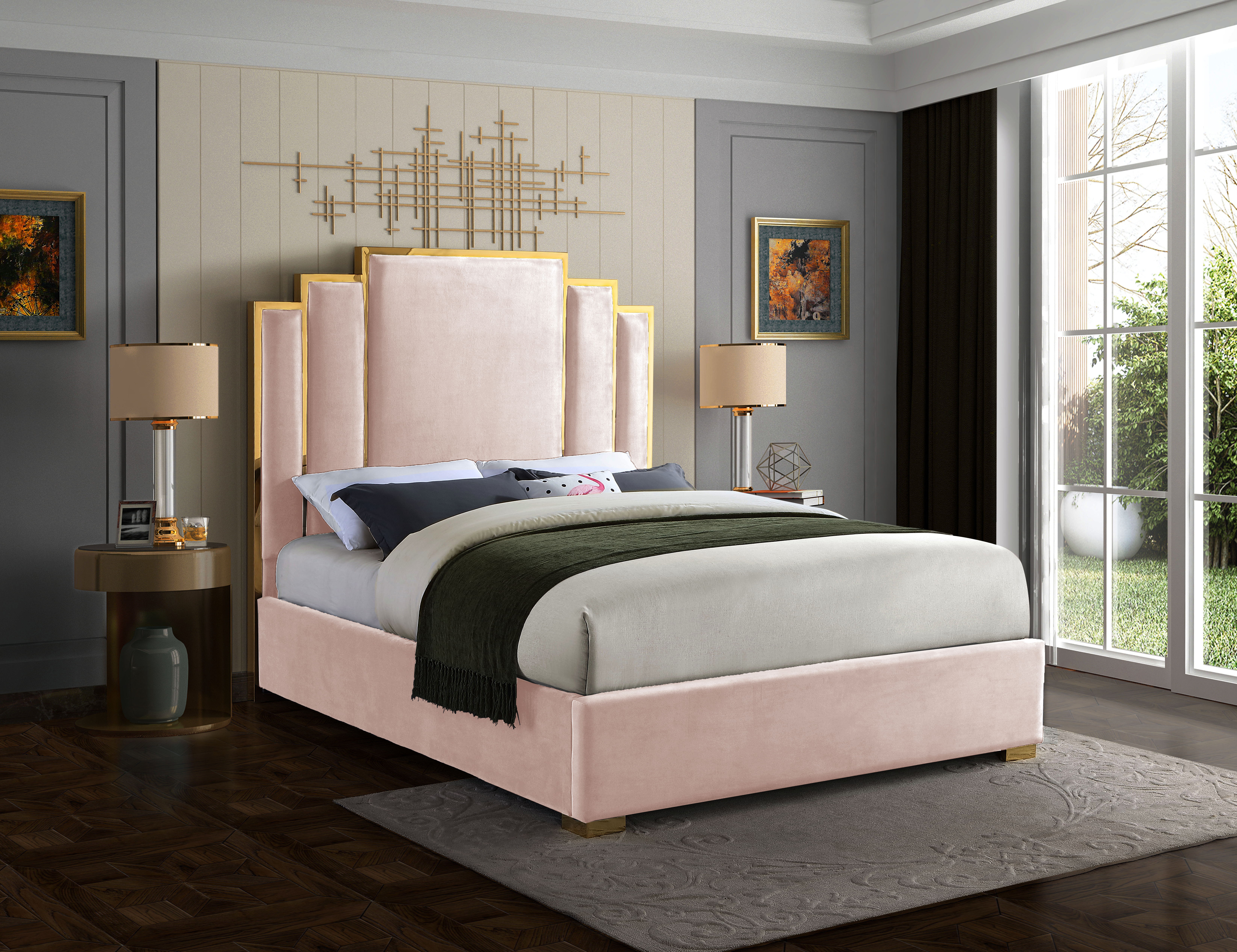 Hugo - Queen Bed - Pink