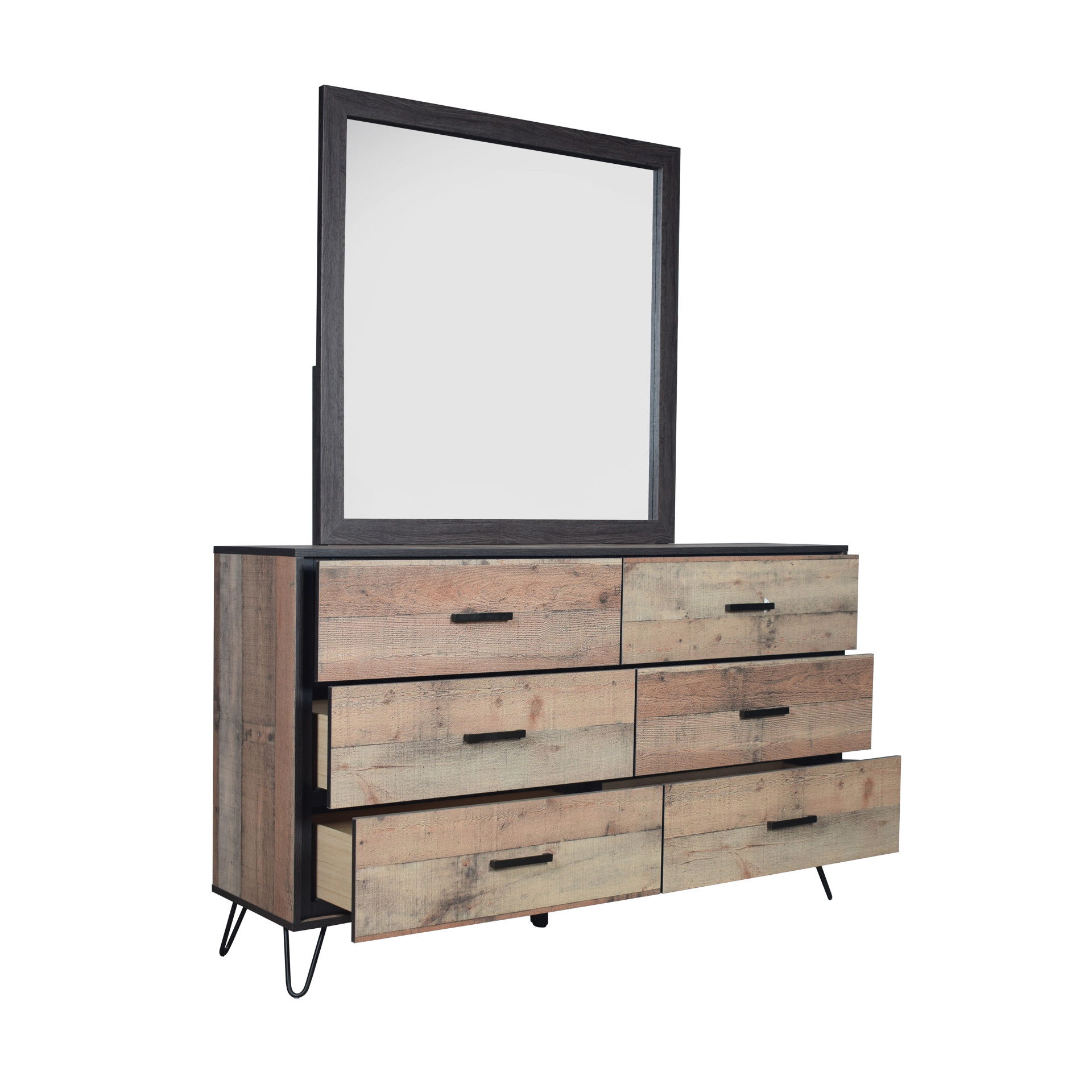 Elk River - Mirror - Rustic, light brown, view 4