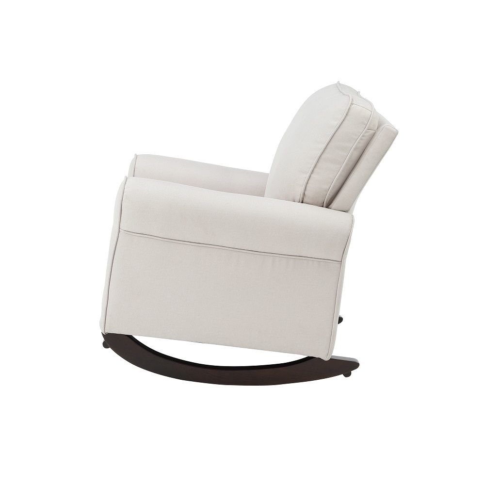 Elvin - Rocking Chair - Beige Fabric, white, view 4