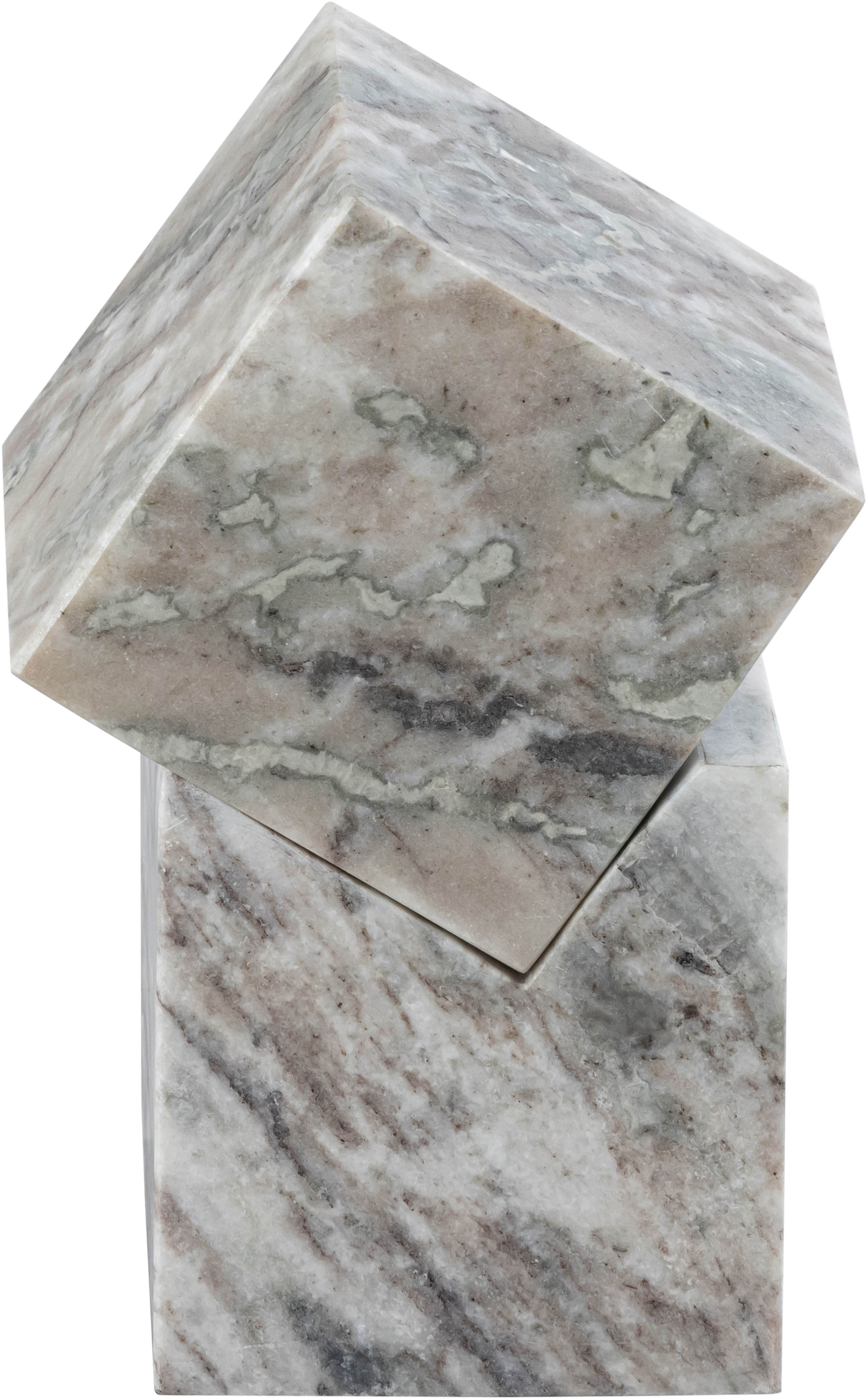 Quad - Marble Decorative Cube - Brown