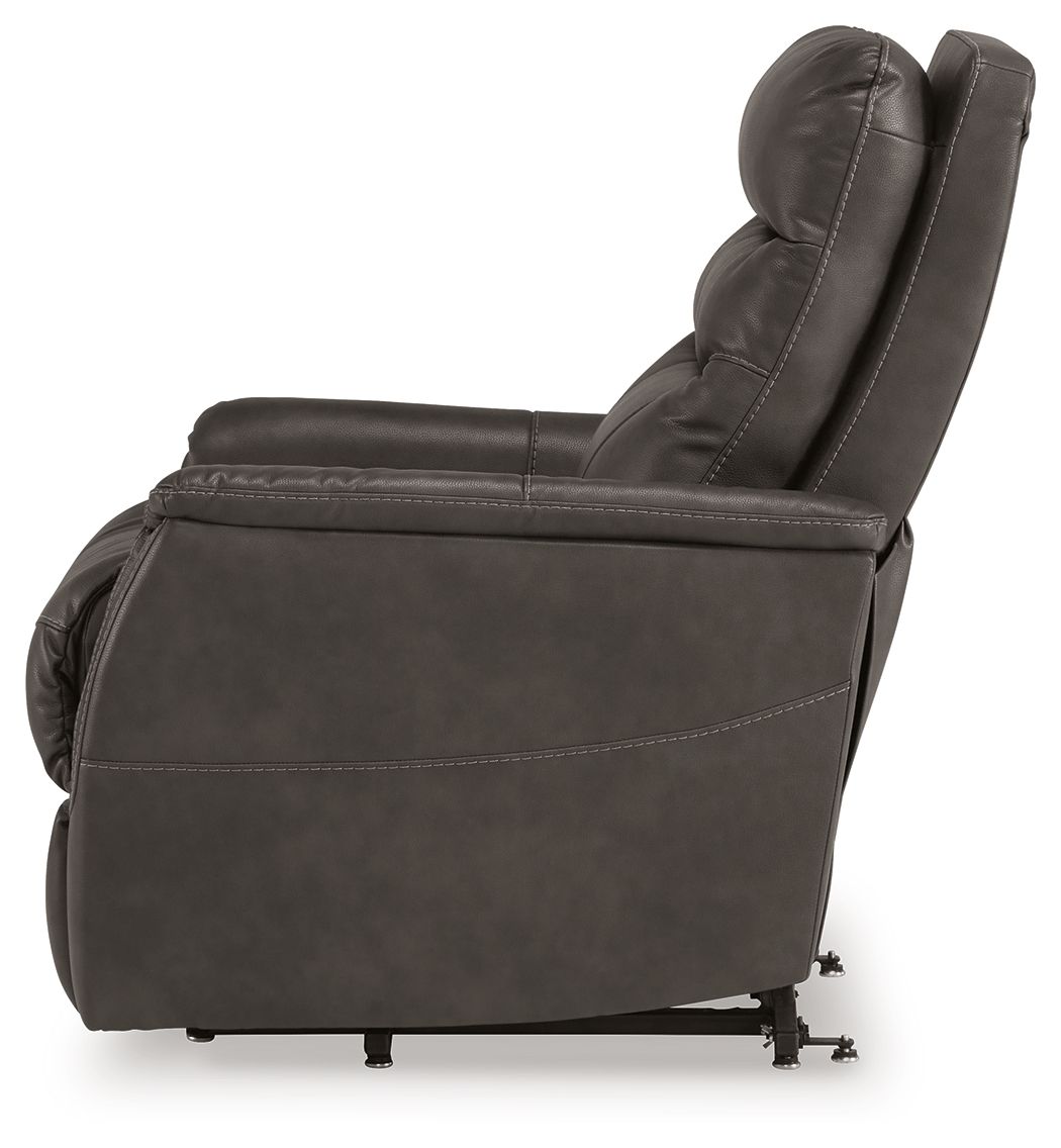 Ashley Furniture Strawbill - Power Lift Recliner - Shadow - Image 8