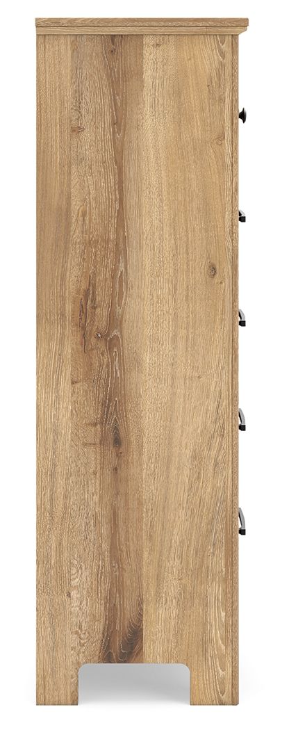 Ashley Furniture Makidern - Five Drawer Chest - Tan - Image 6