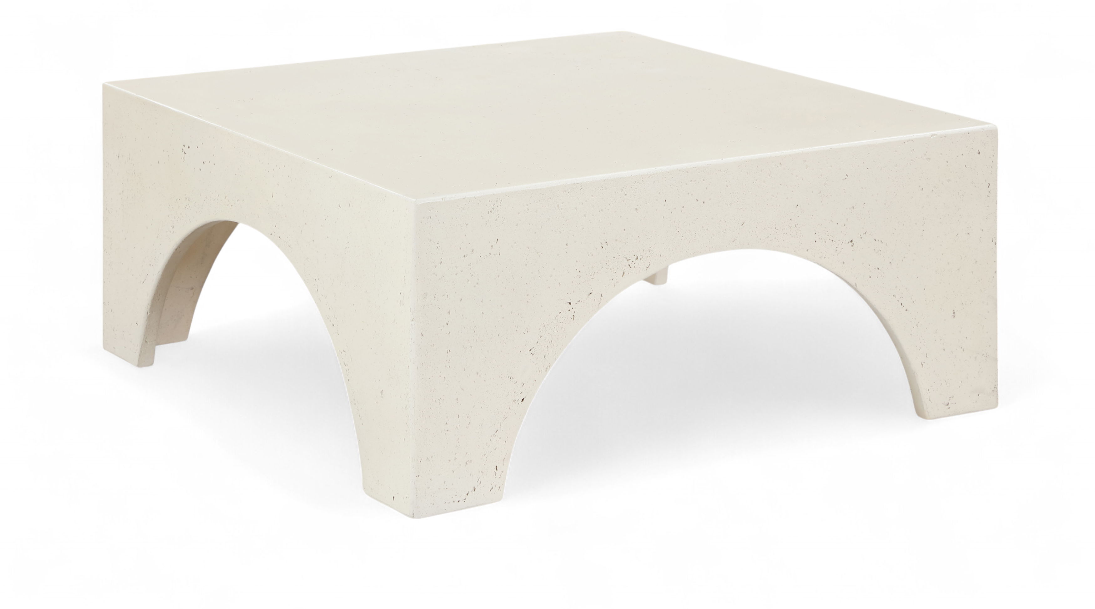 Renza - Concrete And Fiberglass Indoor / Outdoor Coffee Table - Cream