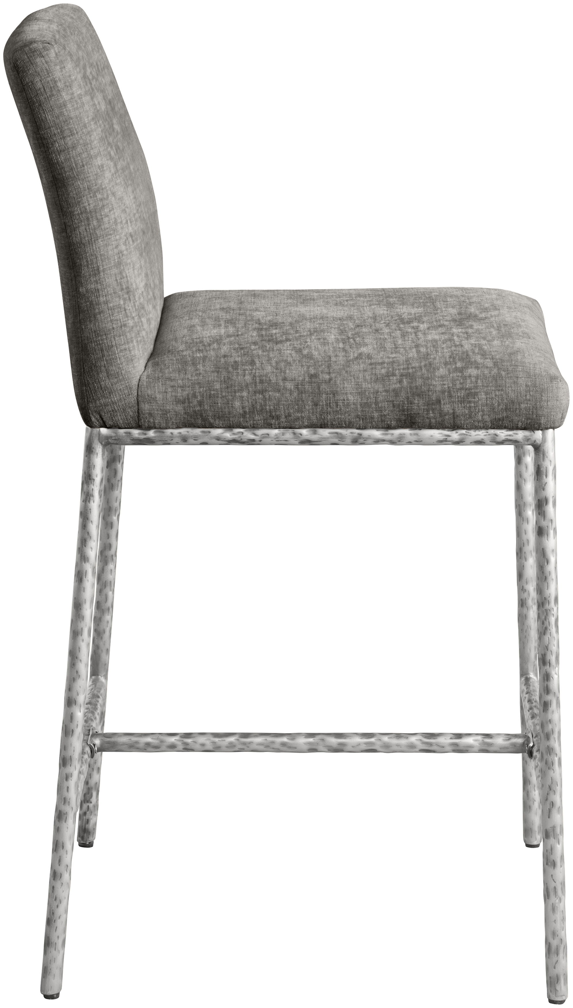 Reeves - Chenille Fabric Upholstered Counter Stool (Set of 2) - Gray