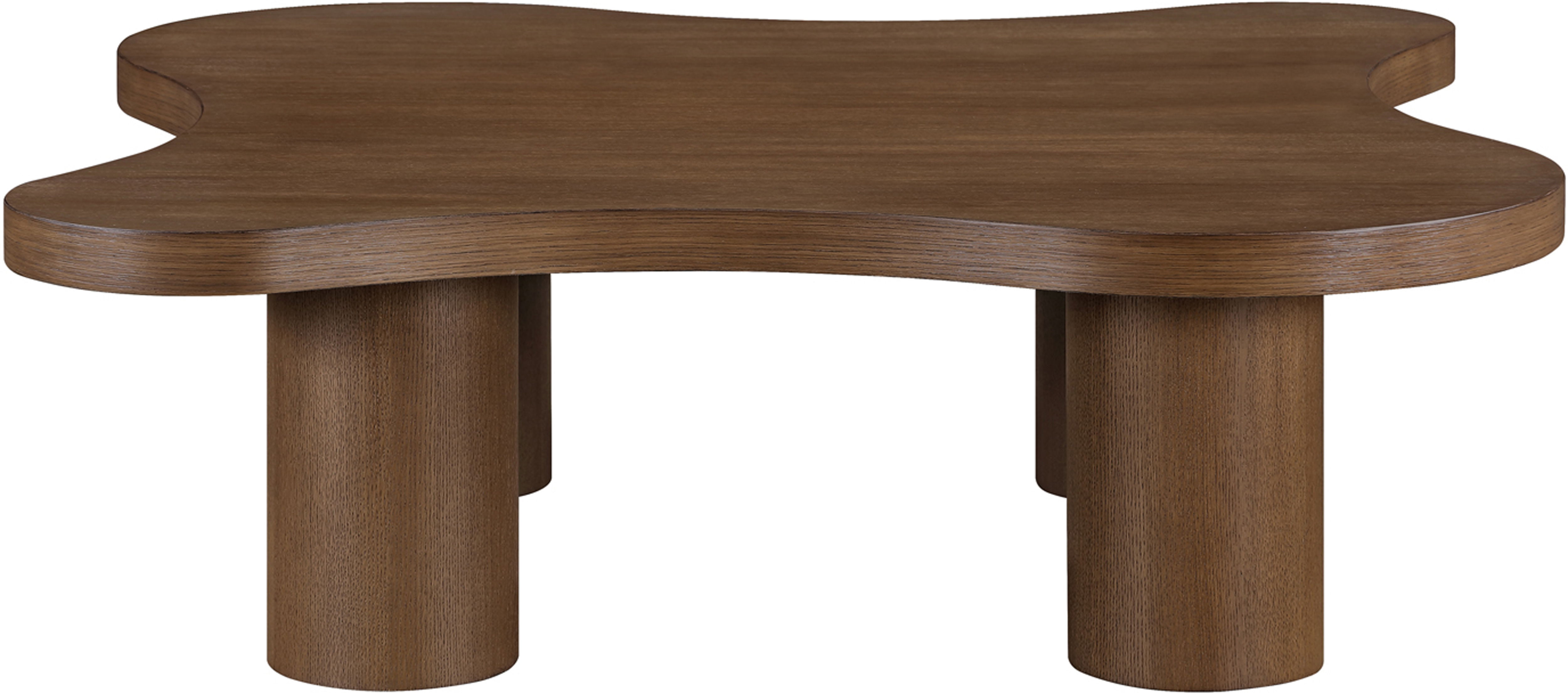 Cove - 48" Oak Veneer And Solid Wood Coffee Table - Brown Walnut