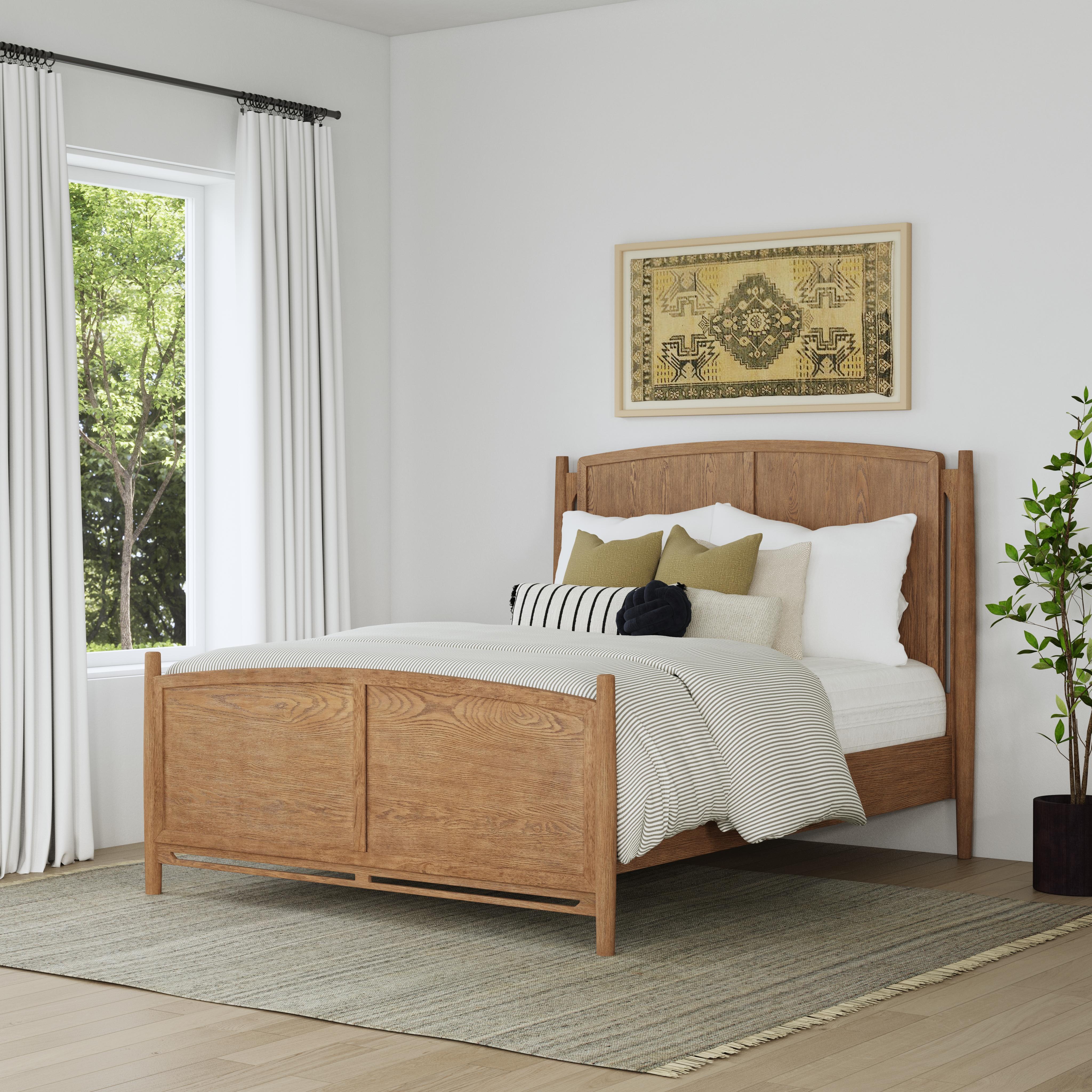 Verona - Queen Panel Bed - Dark Brown, light brown, view 4