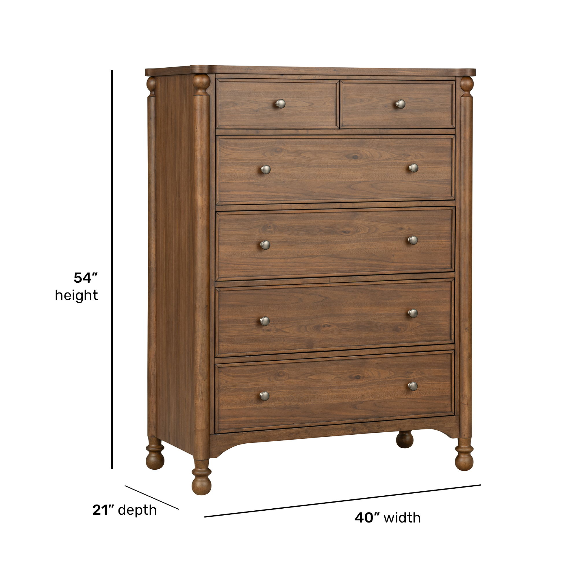 Azalea - Drawer Chest - Walnut, dark brown, view 6