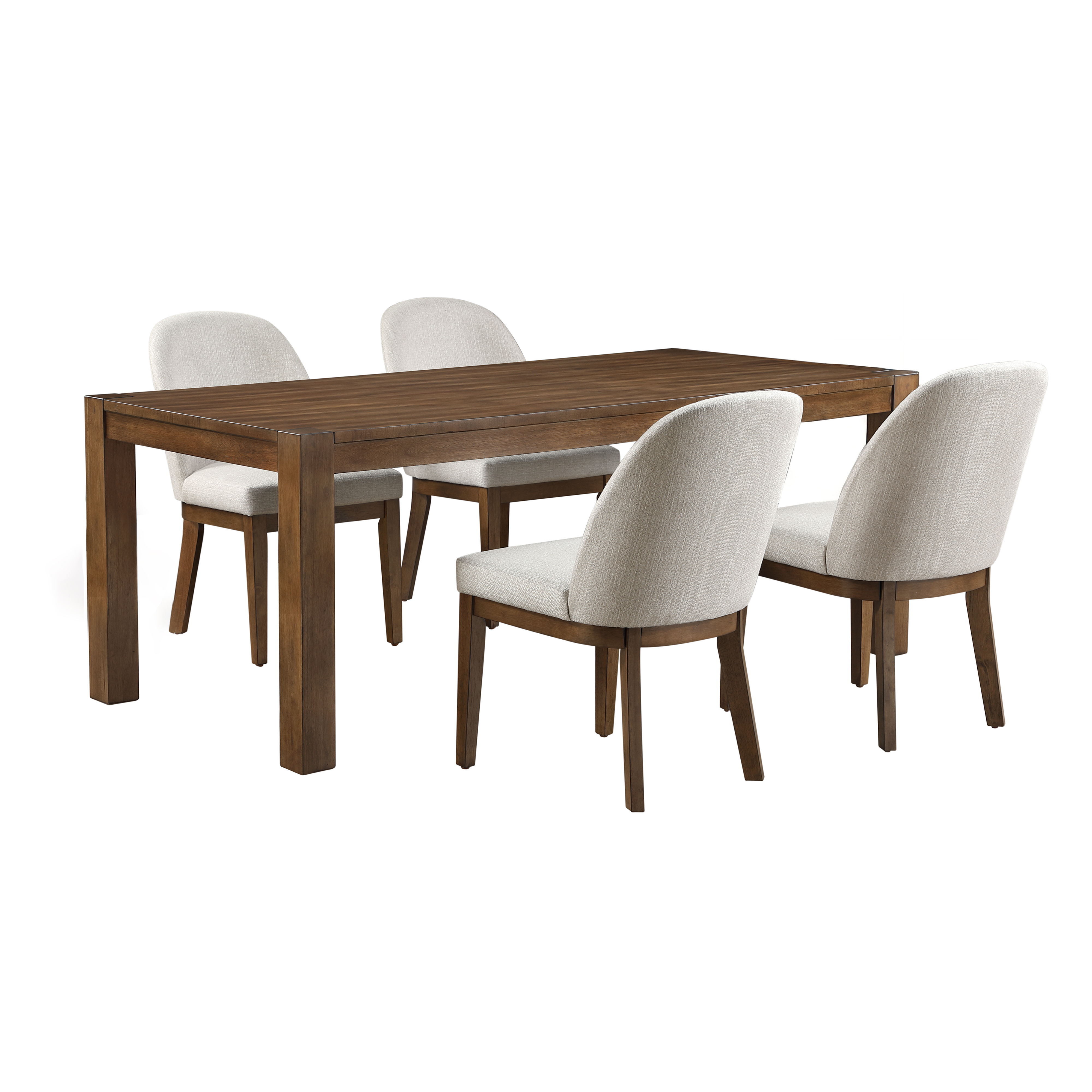 Phoenix - 78" Dining Table & 4 Chairs - Brown