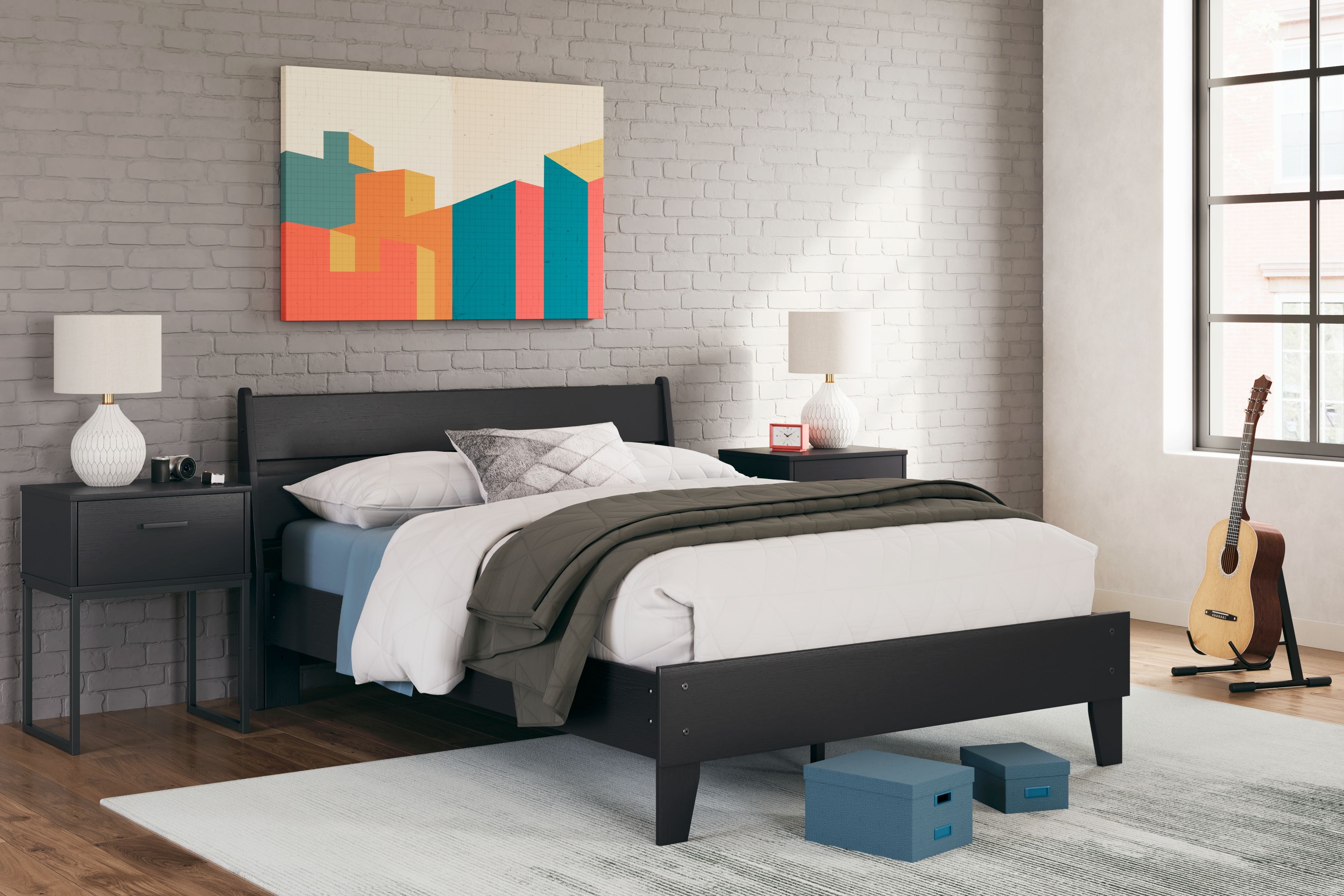 Socalle - Full Panel Platform Bed - Black