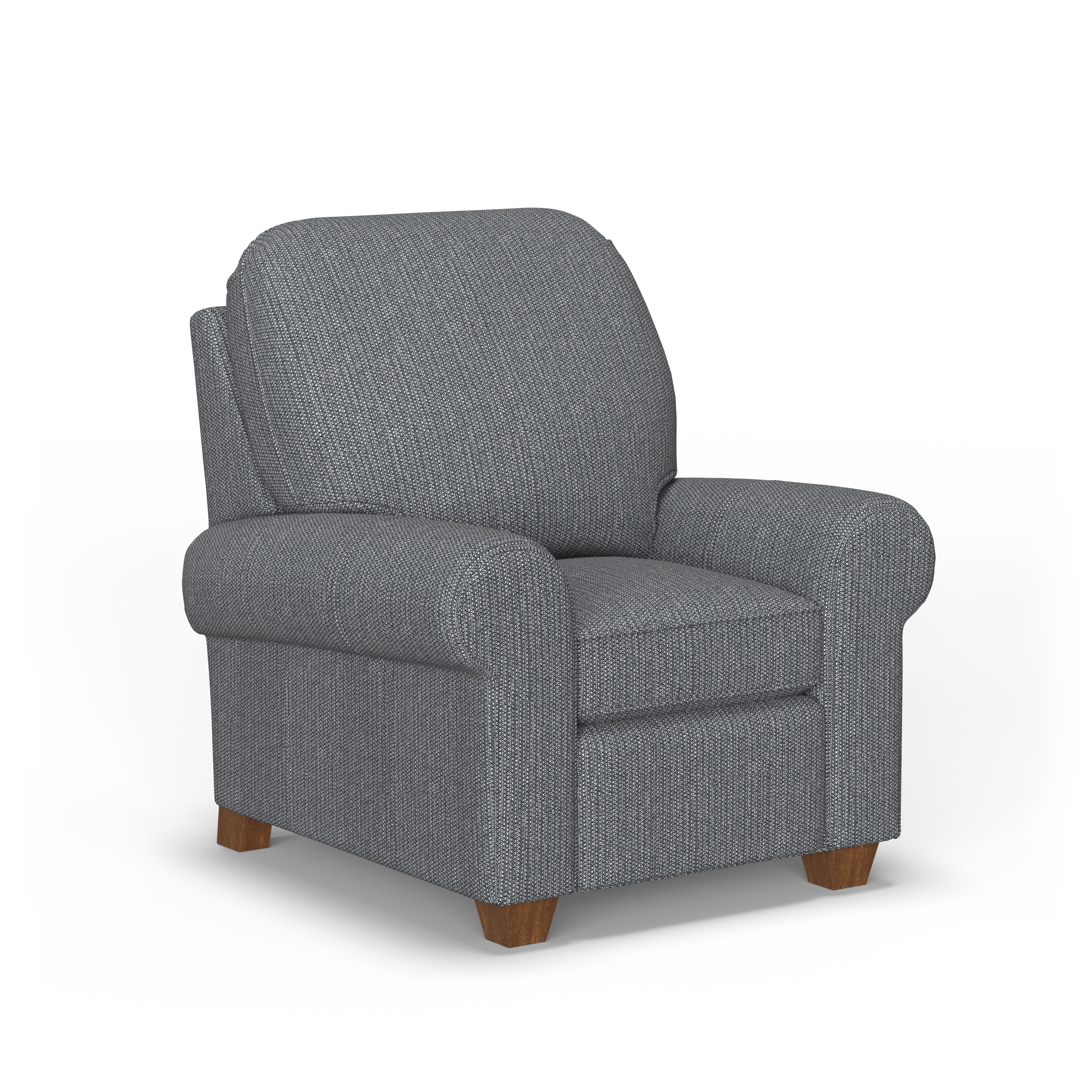 Thornton - Fabric High-Leg Recliner, dark gray, view 4