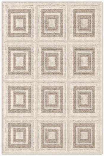 Dushland – Indoor/Outdoor 5′ x 7′ Rug – Ivory / Beige