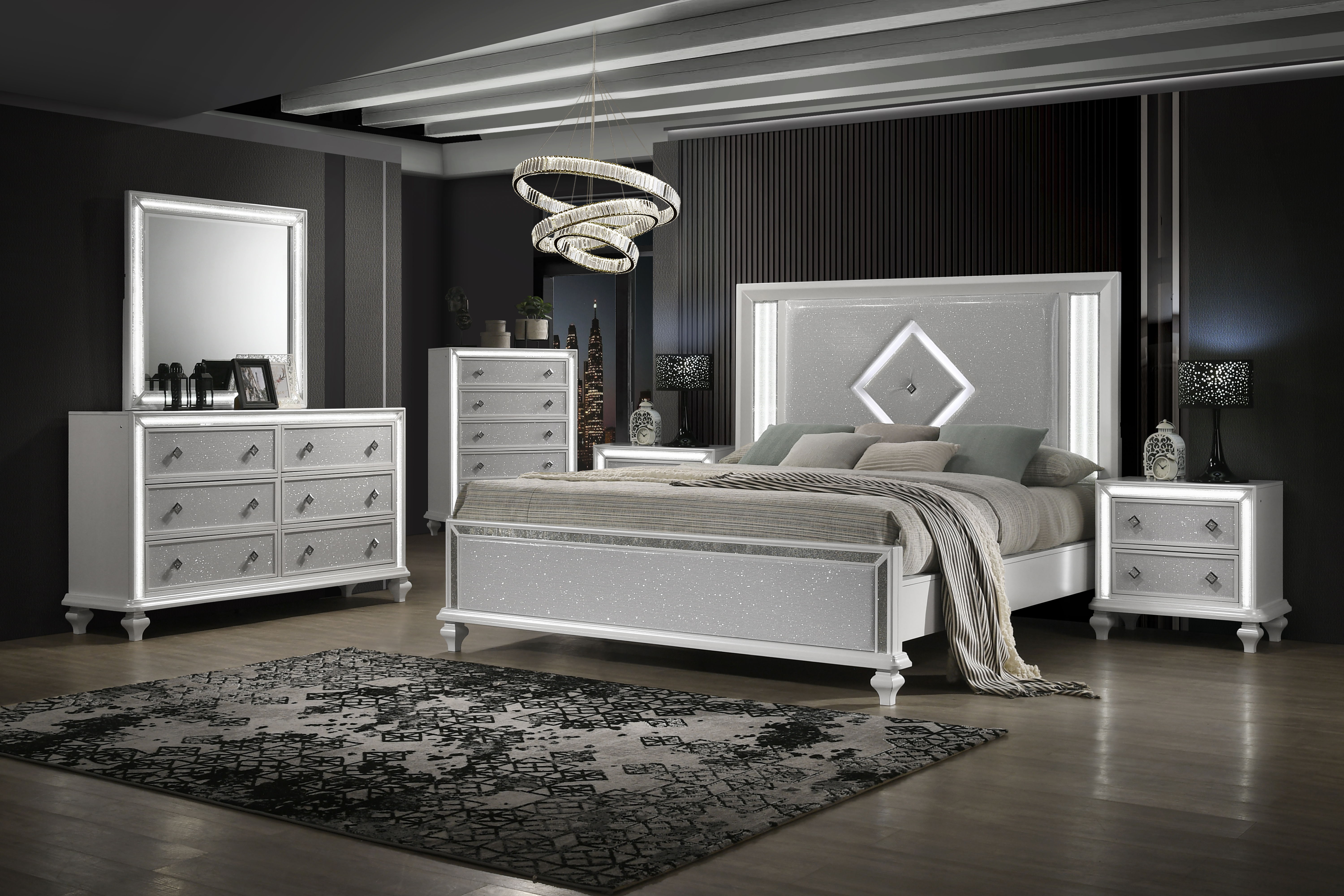 King · 6 Pc · Bed & Dresser & Mirror & Chest & 2 Nightstands