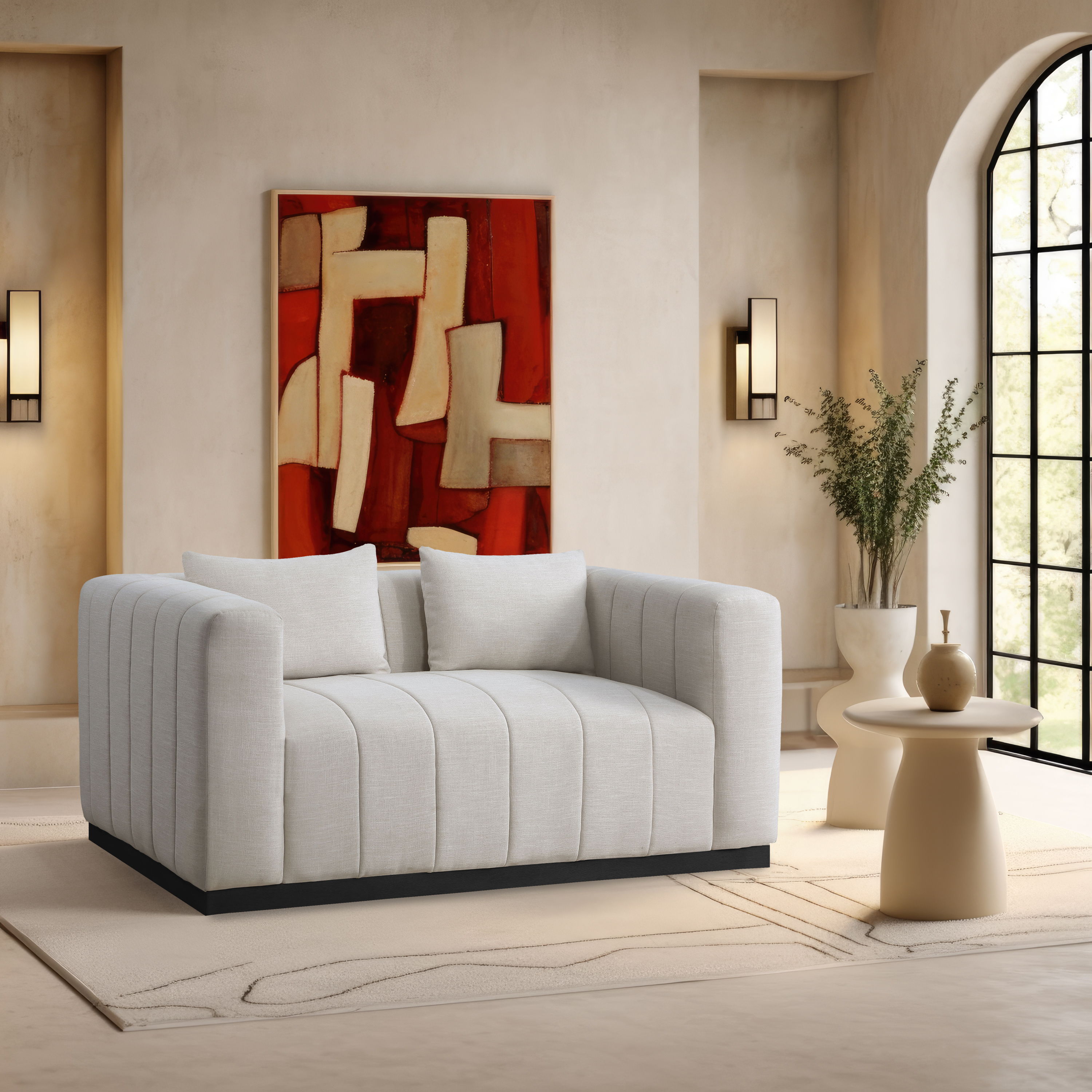 Lucia - Loveseat - Beige