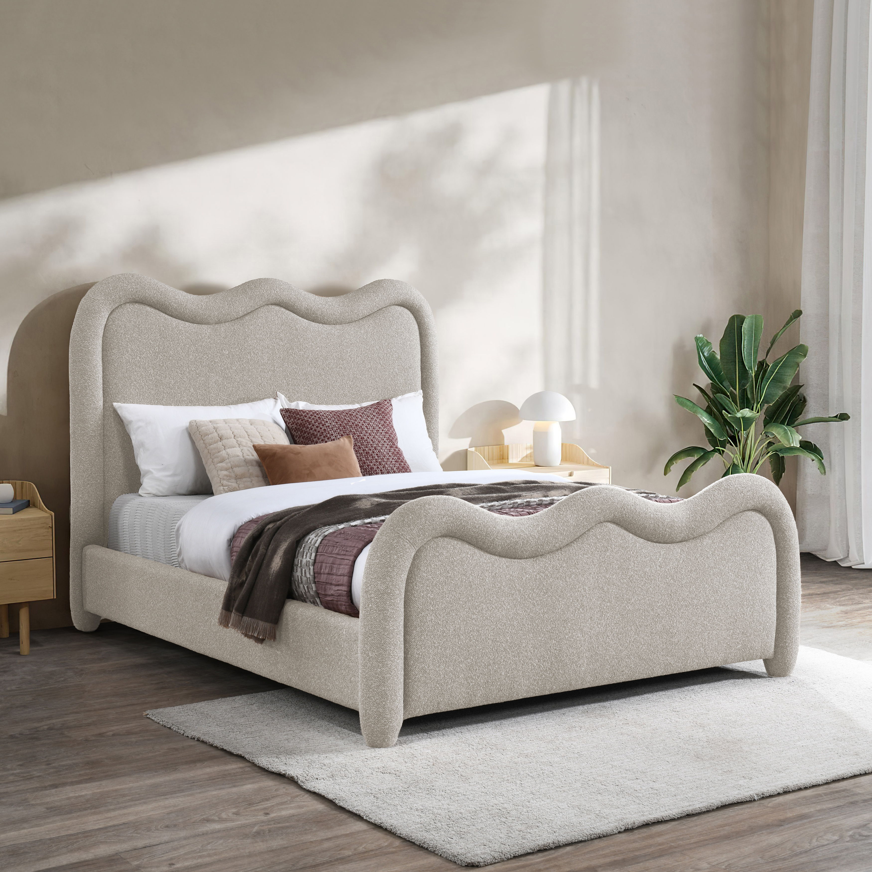Gavin - Queen Bed - Beige