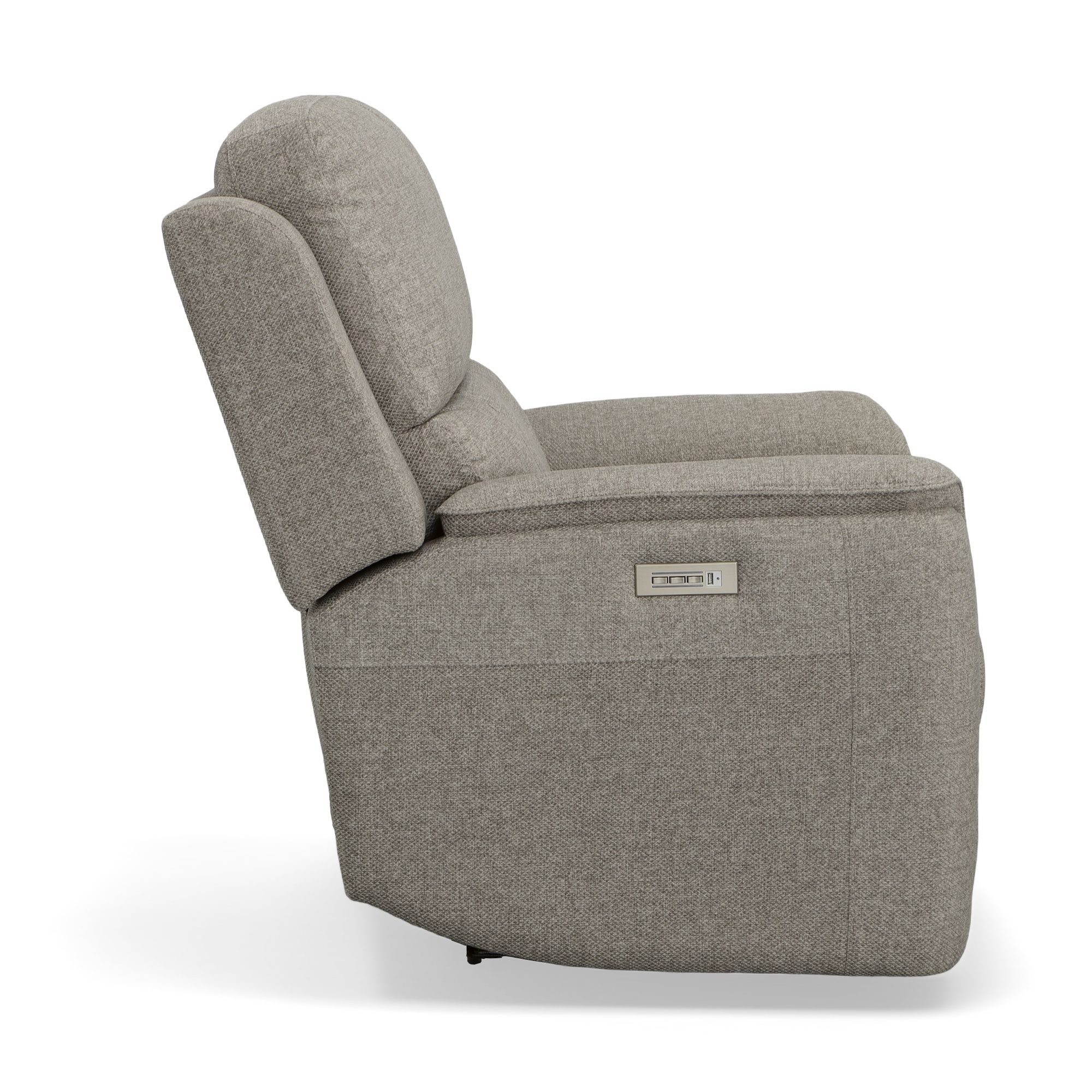 Henry - Power Recliner With Power Headrest & Lumbar - Fog, gray, view 4