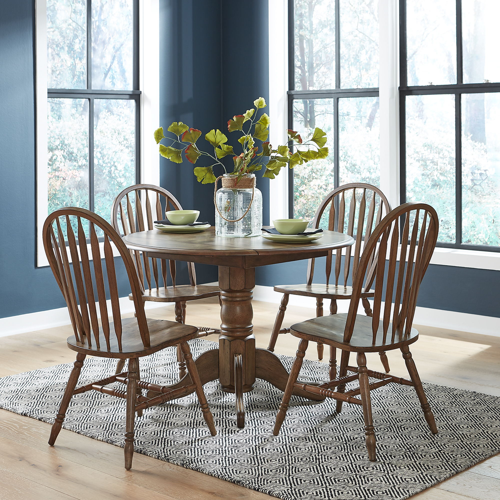 Liberty Furniture Carolina Crossing - 5 Piece Drop Leaf Set - Brown