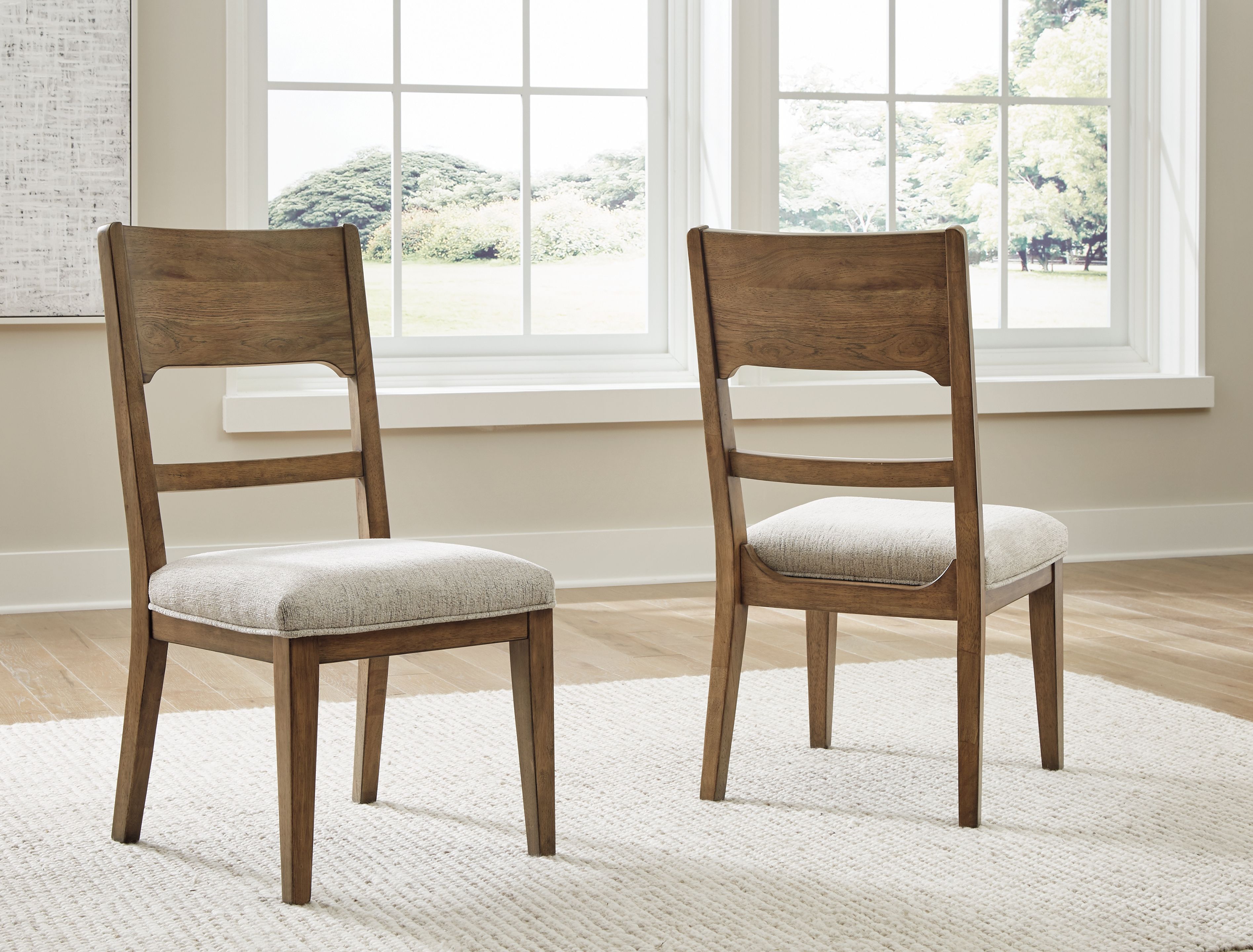Ashley Furniture Cabalynn - Dining Uph Side Chair (Set of 2) - Oatmeal / Light Brown - Image 10