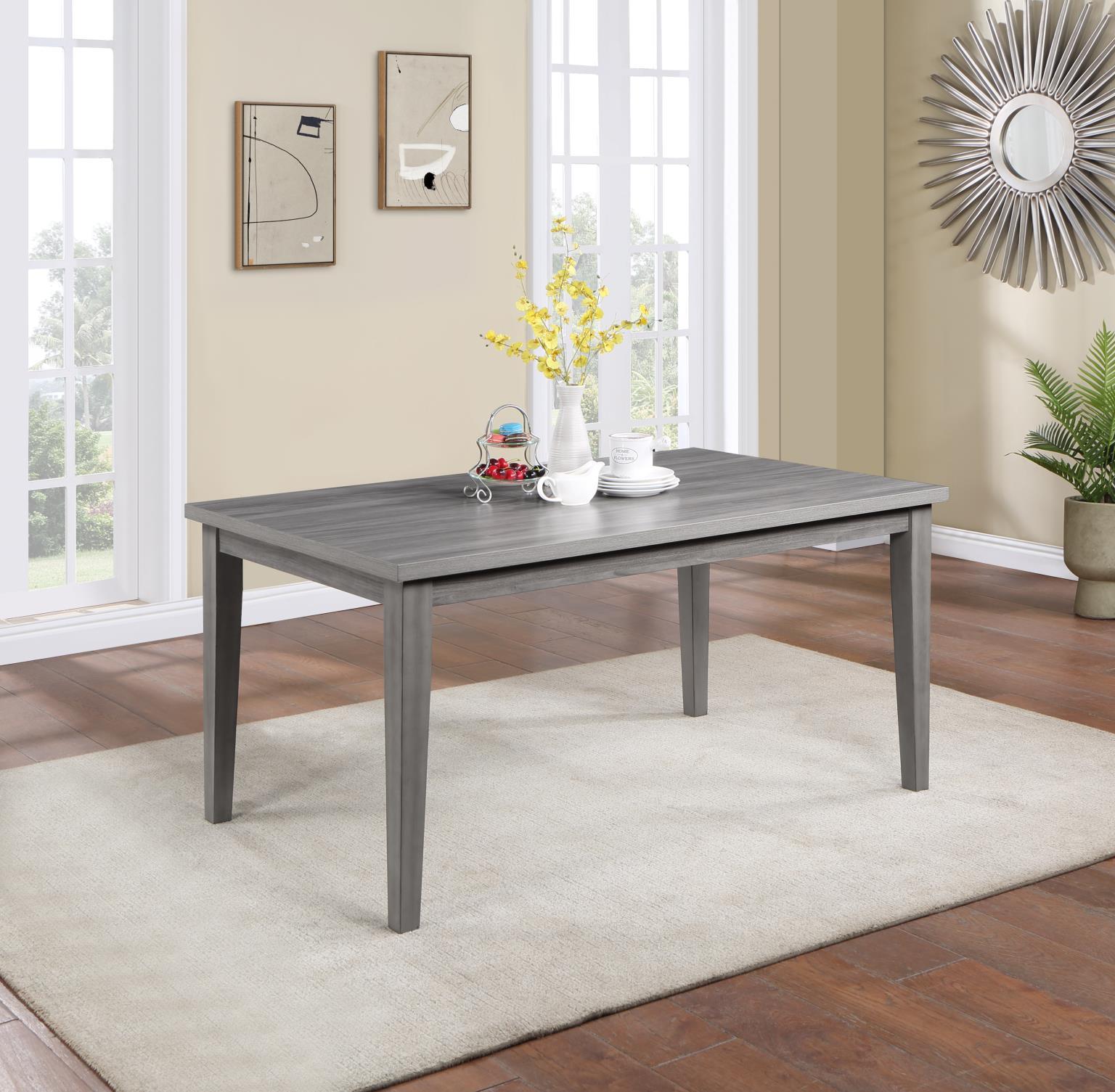 D166 - 5 Piece Dining Room Set (Table, 4 Side Chairs) - Gray