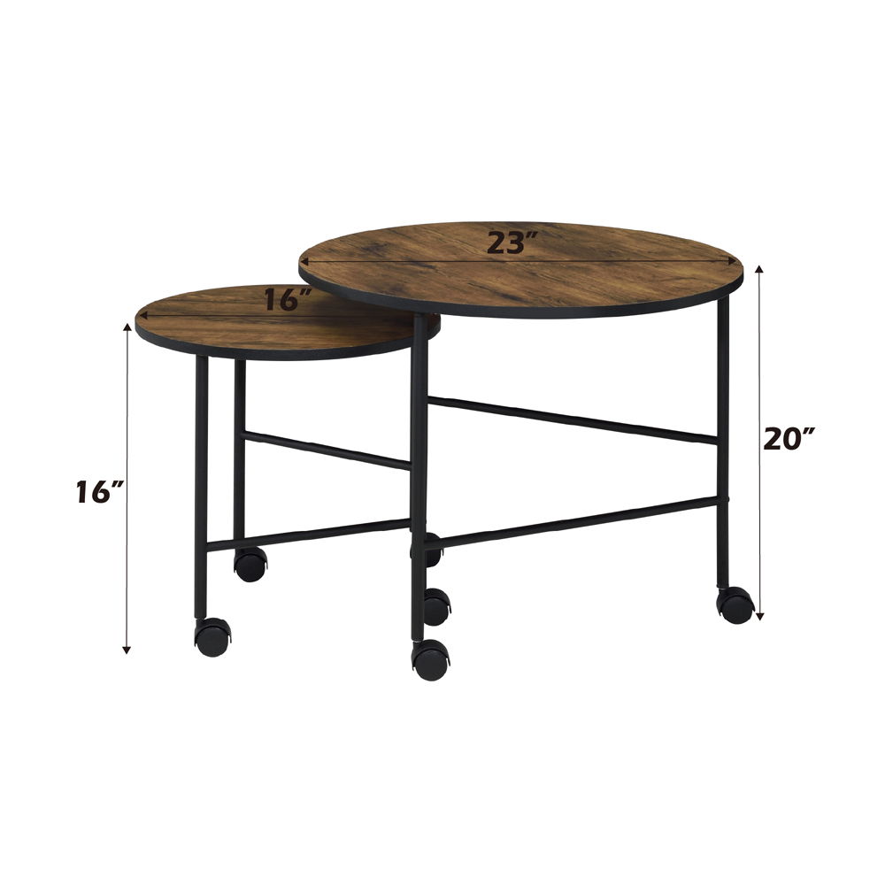 Oblis - Nesting Table Set - Vintage Oak, light brown, view 4