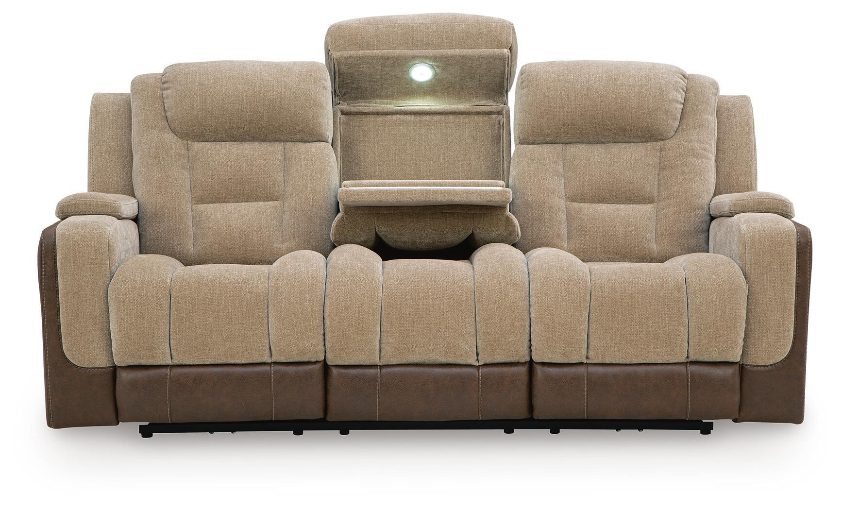Ashley Furniture Mixed Motion - Power Reclining Sofa With Adjustable Headrest - Brownstone - Image 5