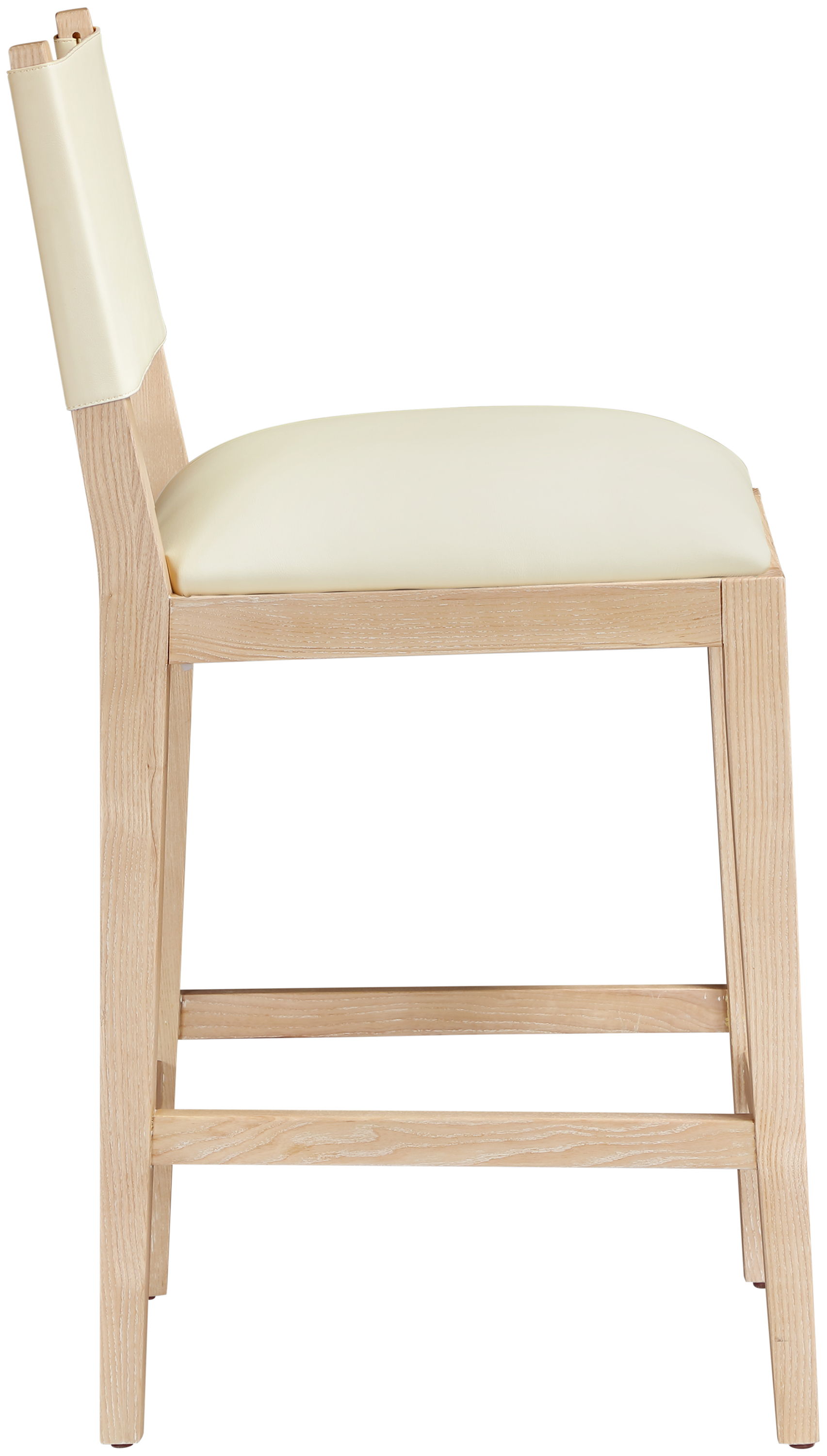 Avon - Vegan Leather Counter Stool - Cream