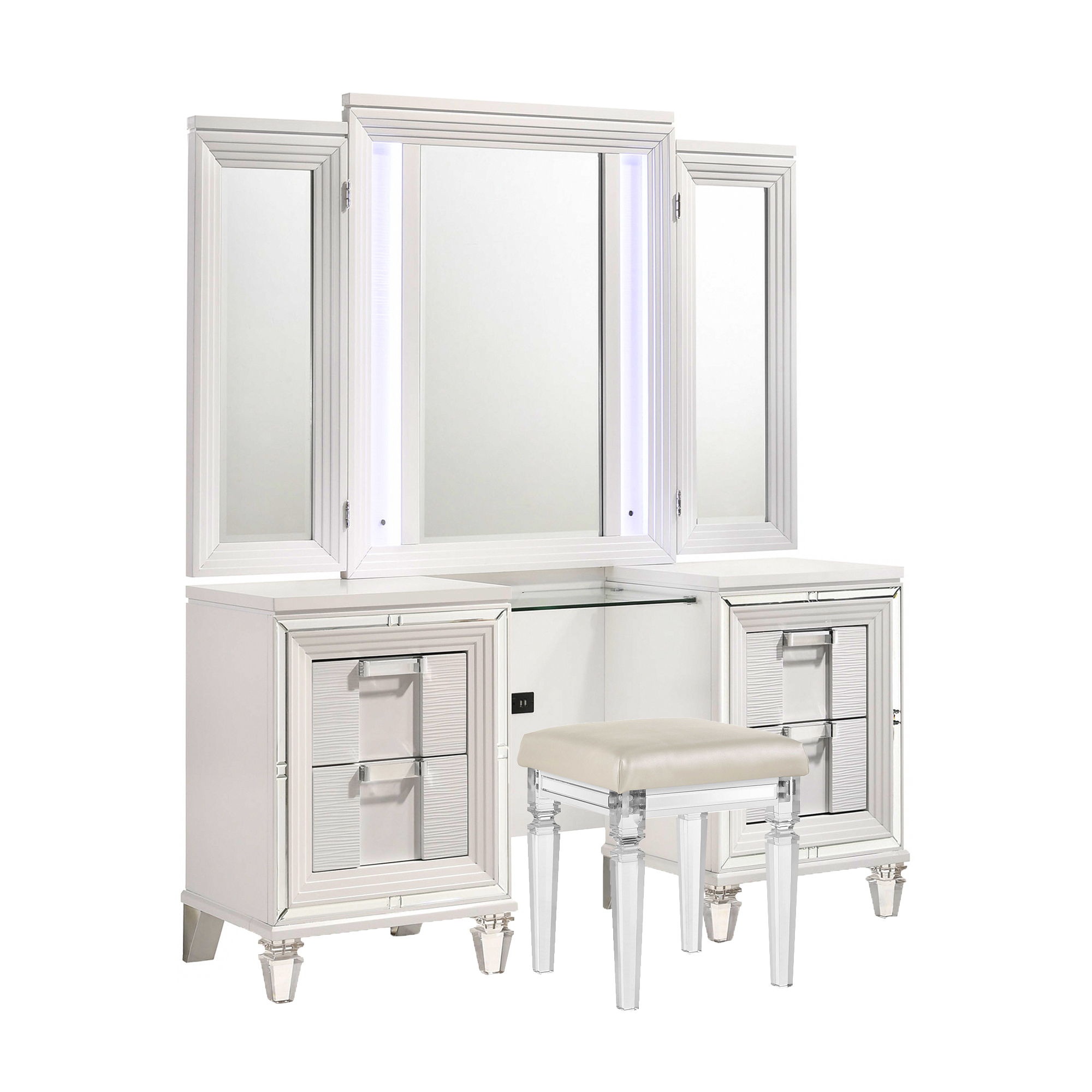 Vanity Set With Led & USB Plug