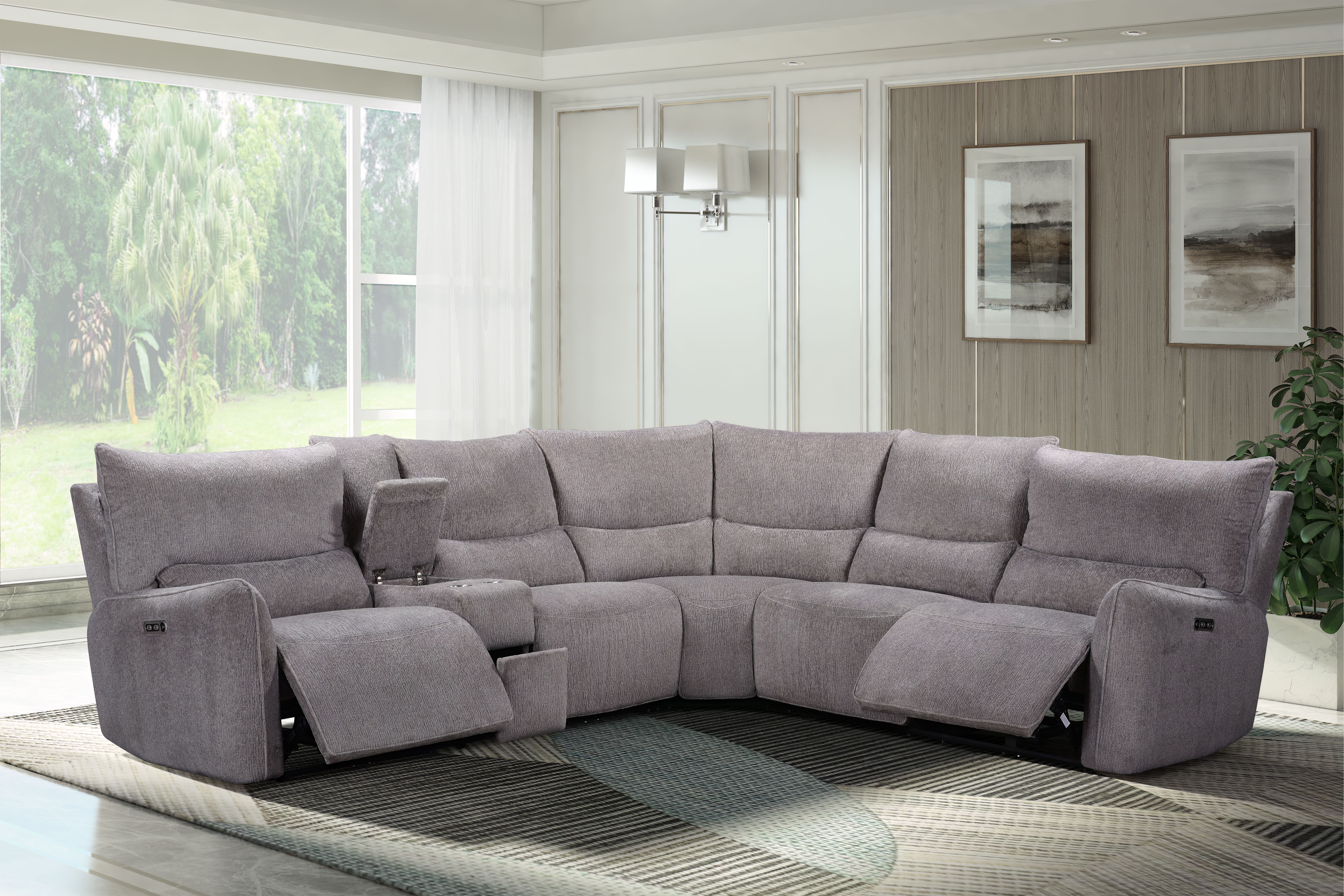 Remsen - 3 Piece P2 Power Sectional - Latte