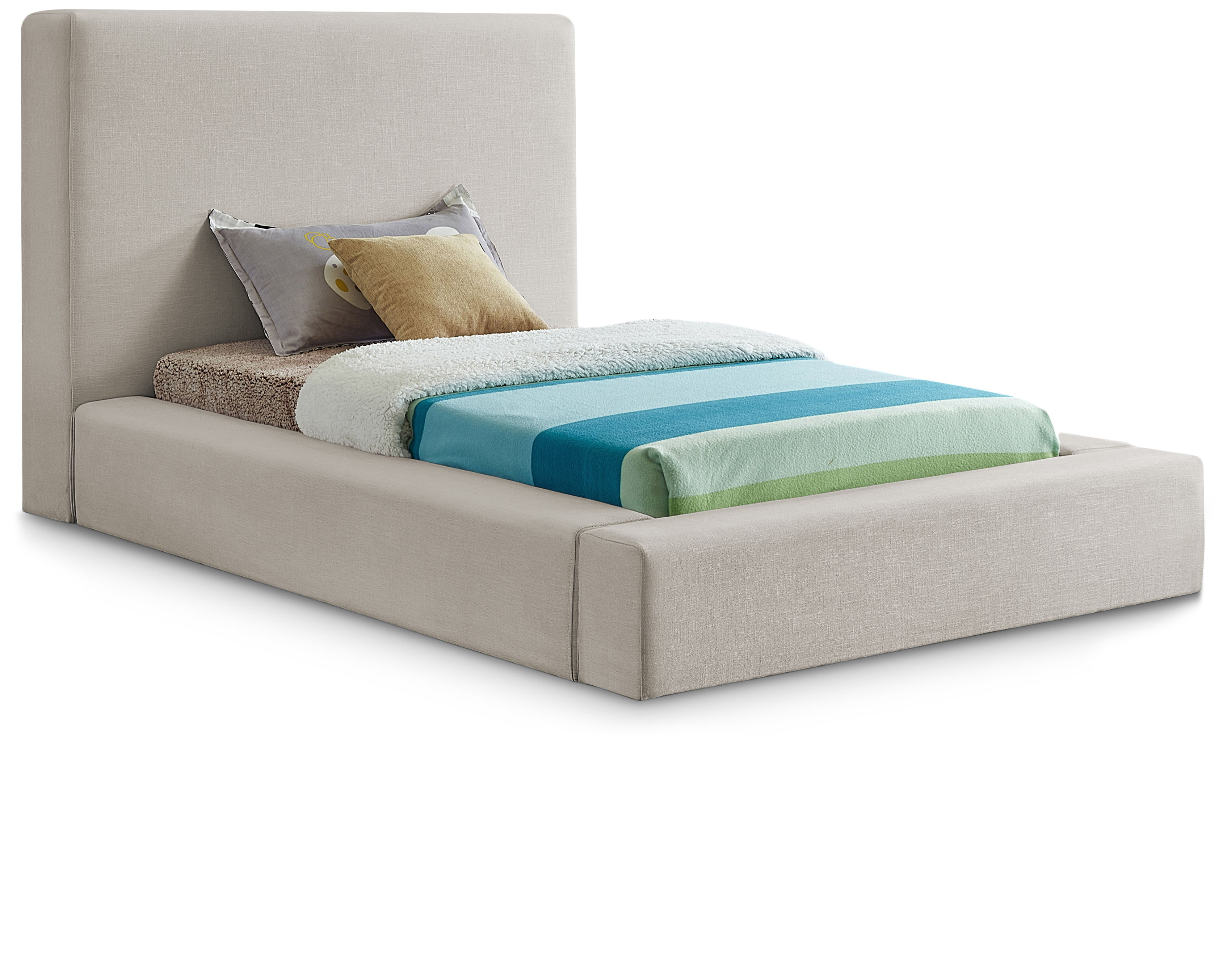 Devin - Twin Bed - Beige