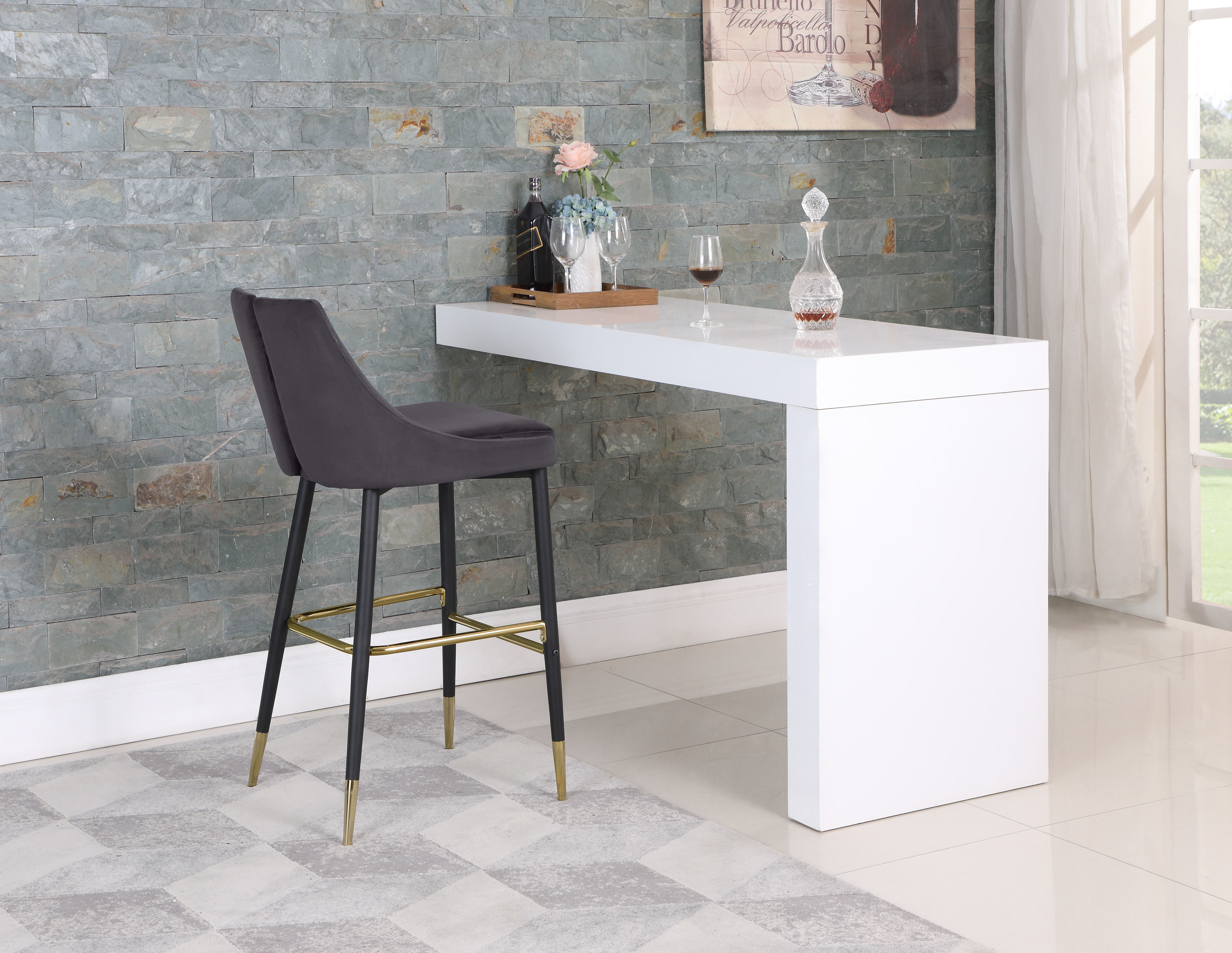 Sleek - Stool (Set of 2) - Gray