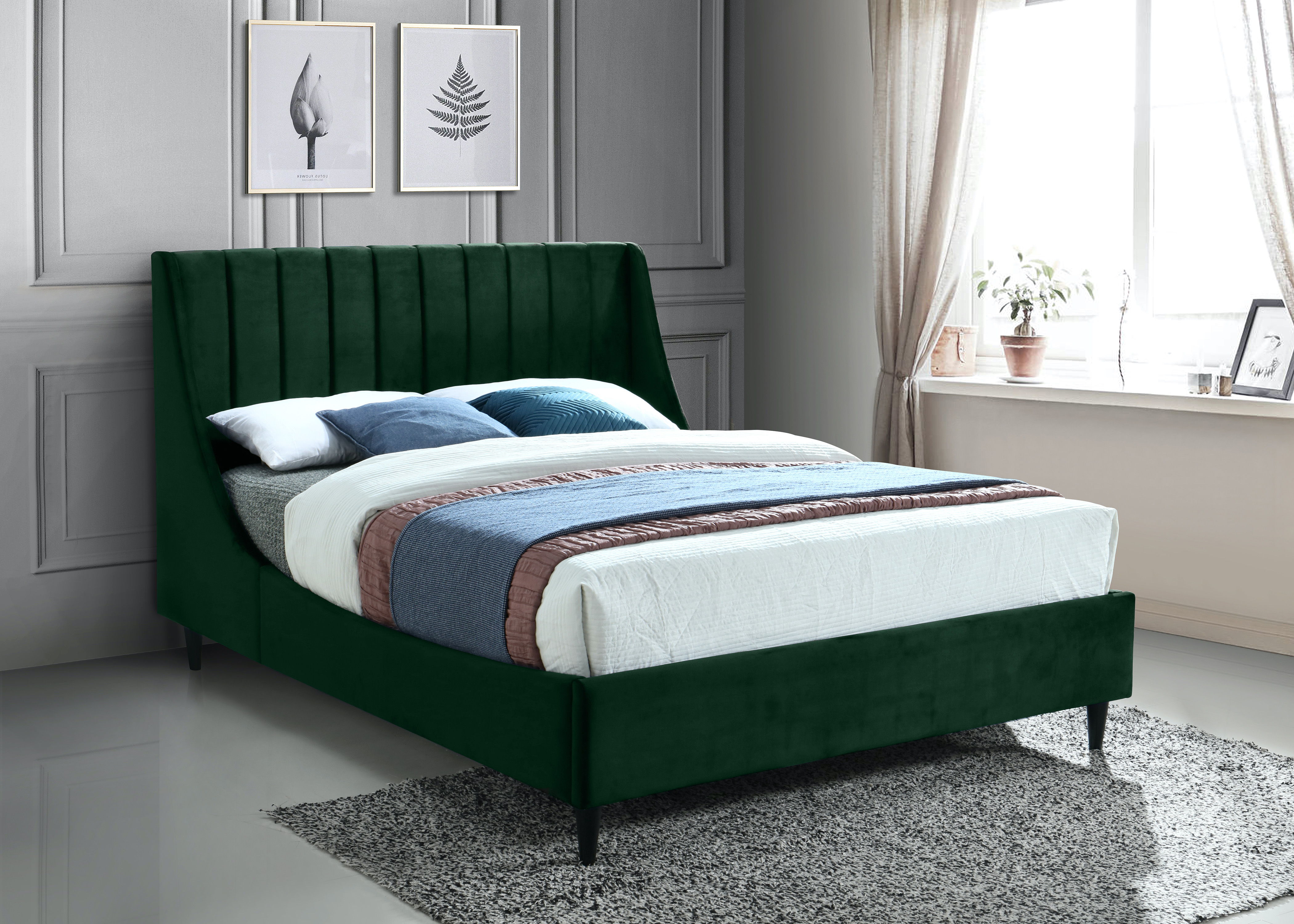 Eva - Queen Bed - Green