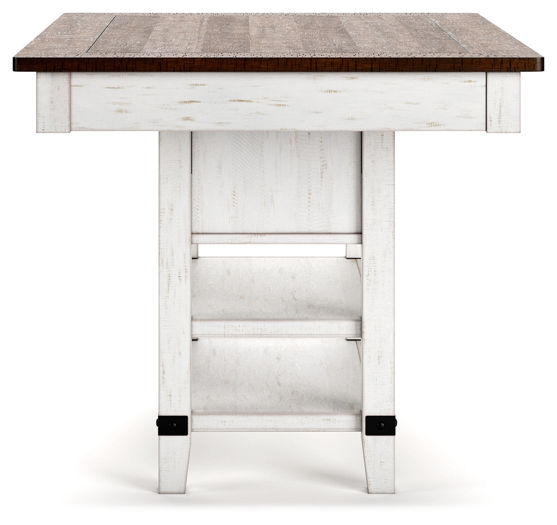 Ashley Furniture Valebeck - Rect Dining Room Counter Table With Wine Rack - White / Brown - Image 8