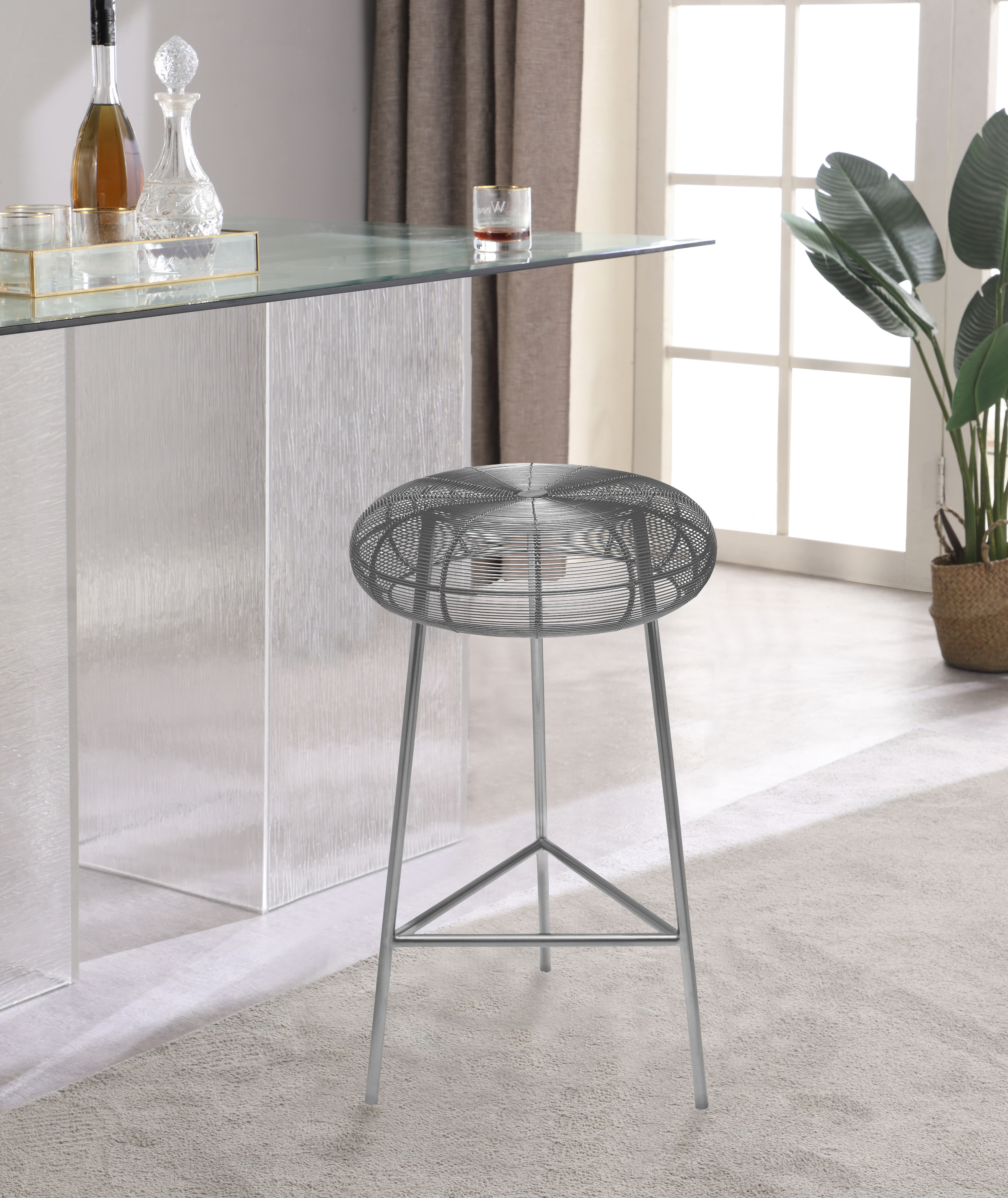 Tuscany - Counter Stool - Silver