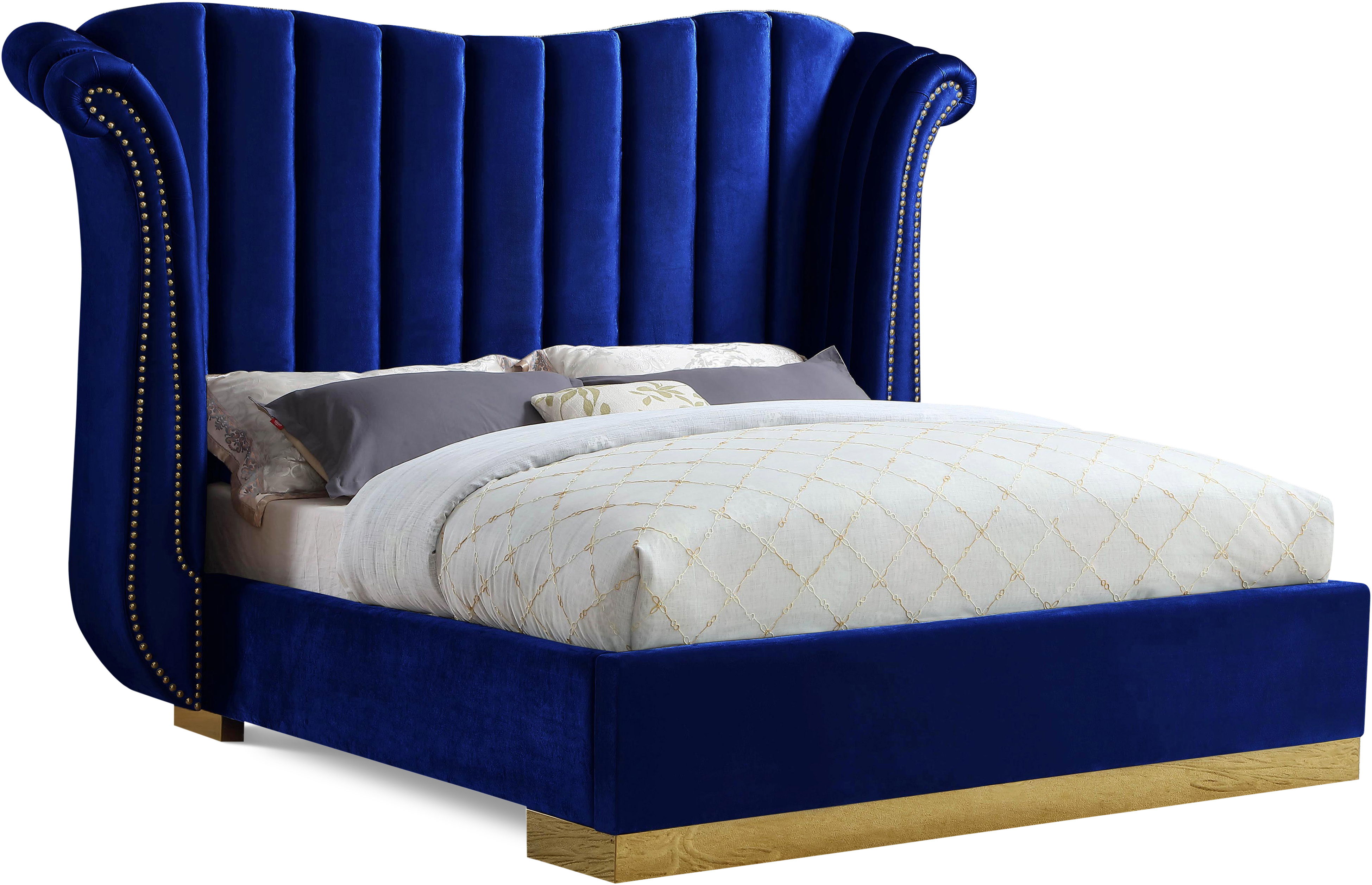 Flora - Queen Bed - Navy