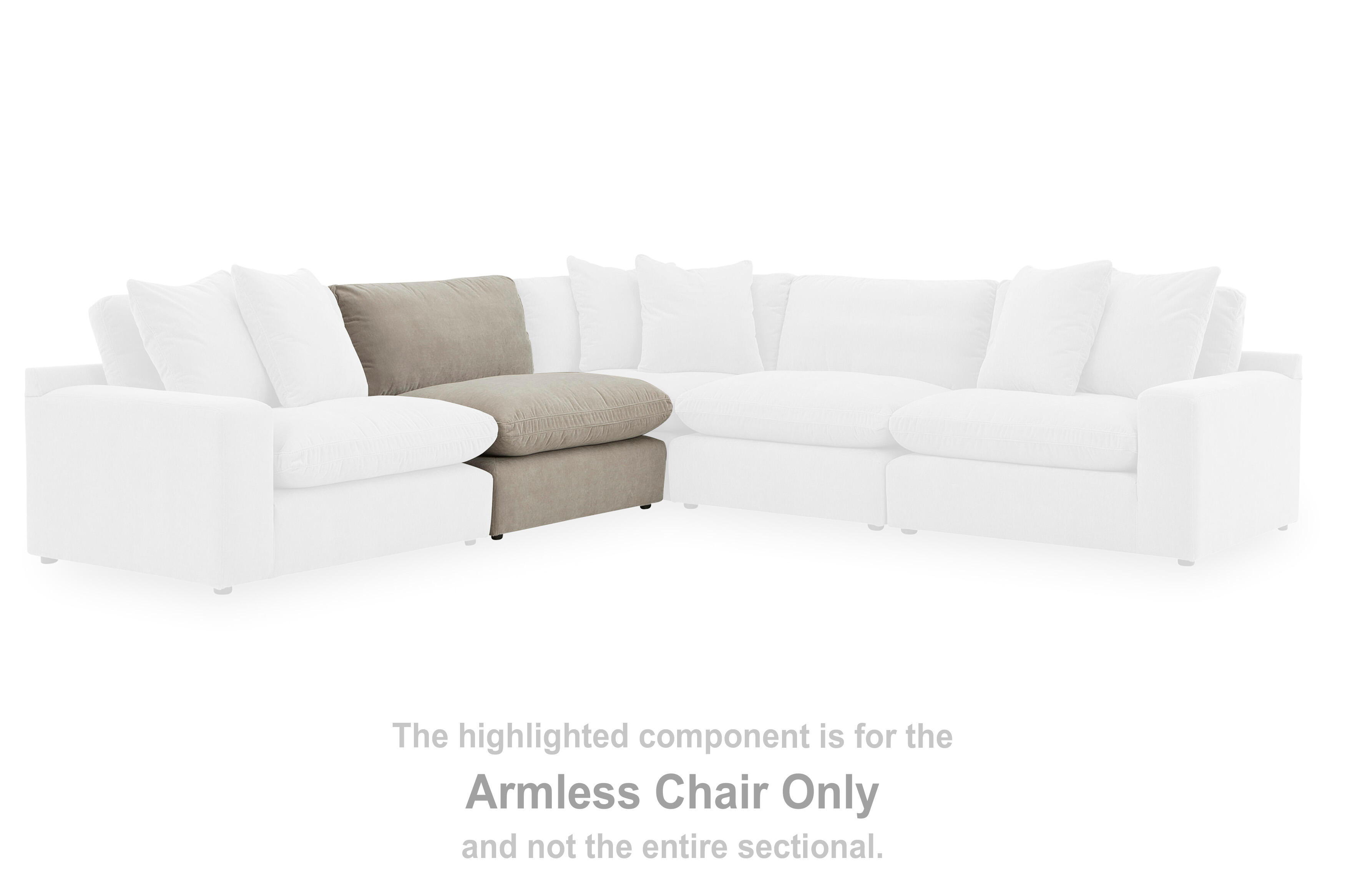 Maxton Heights - Armless Chair - Pebble
