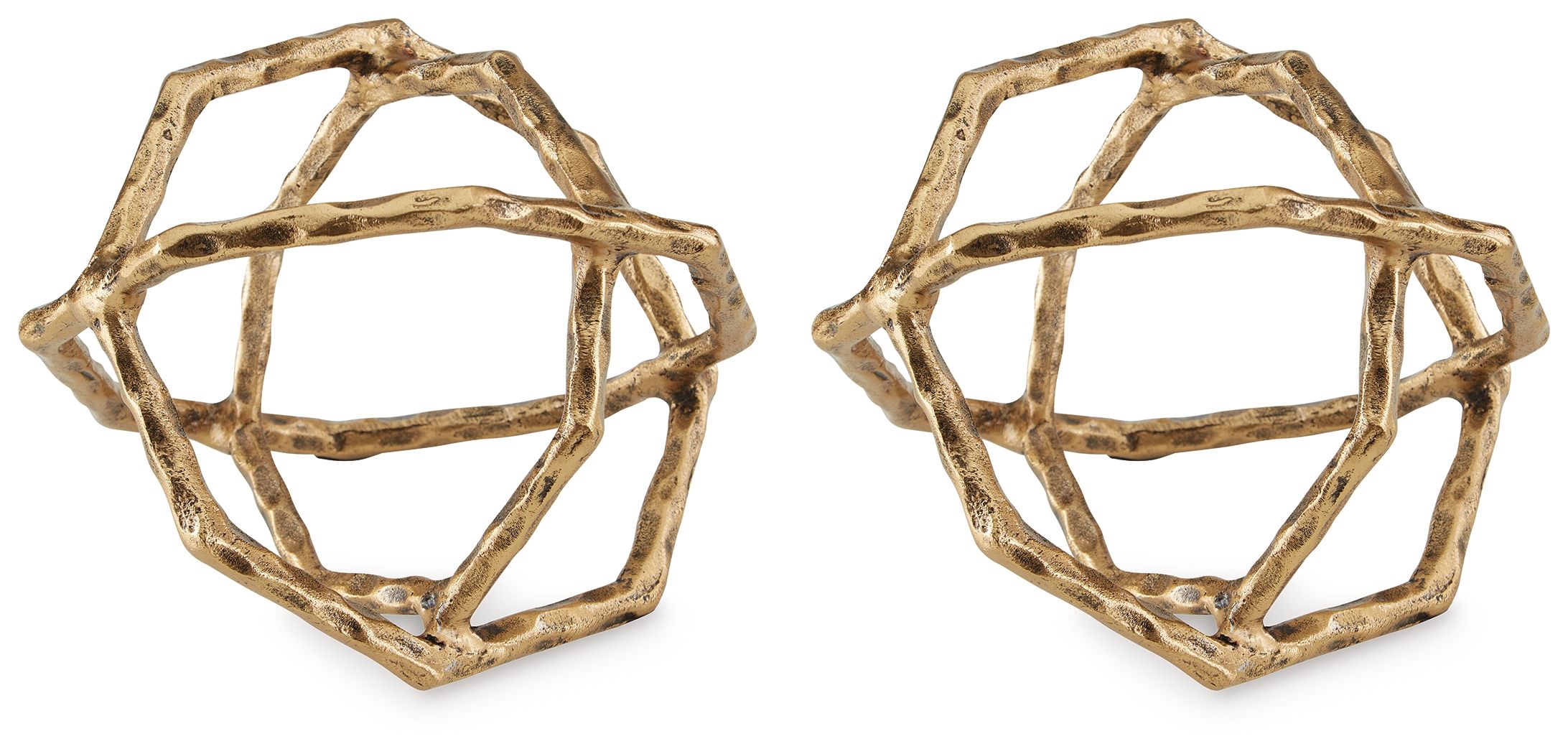Laddington - Sculpture (Set of 2) - Antique Brass Finish