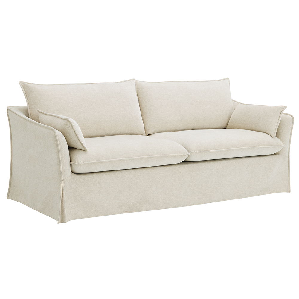 Shane - Sofa With 2 Pillows - Beige Linen, beige, view 2