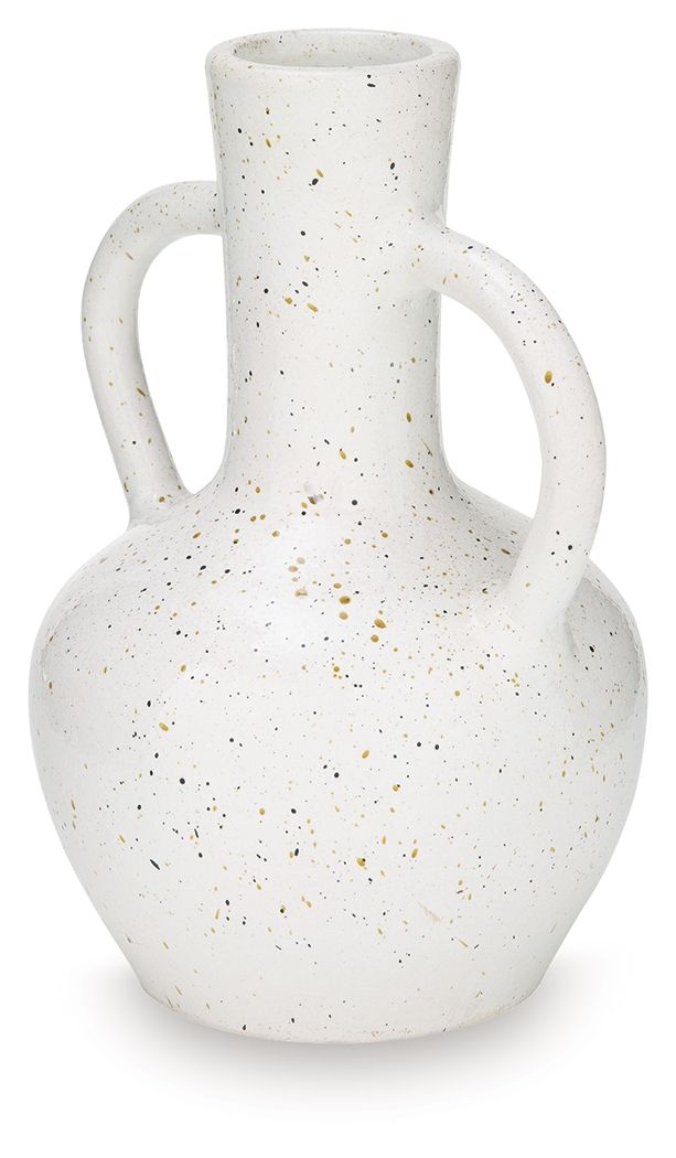 Dallinworth - Vase - 13" - White / Black