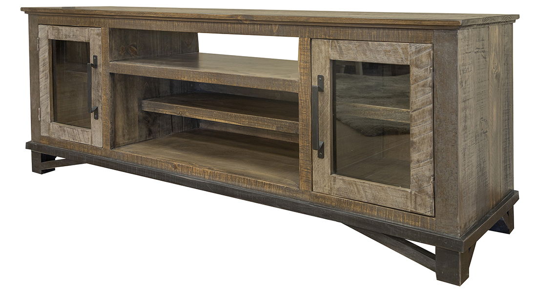 International Furniture Direct Loft Brown - TV Stand / Wall Unit - Two Tone Gray / Brown
