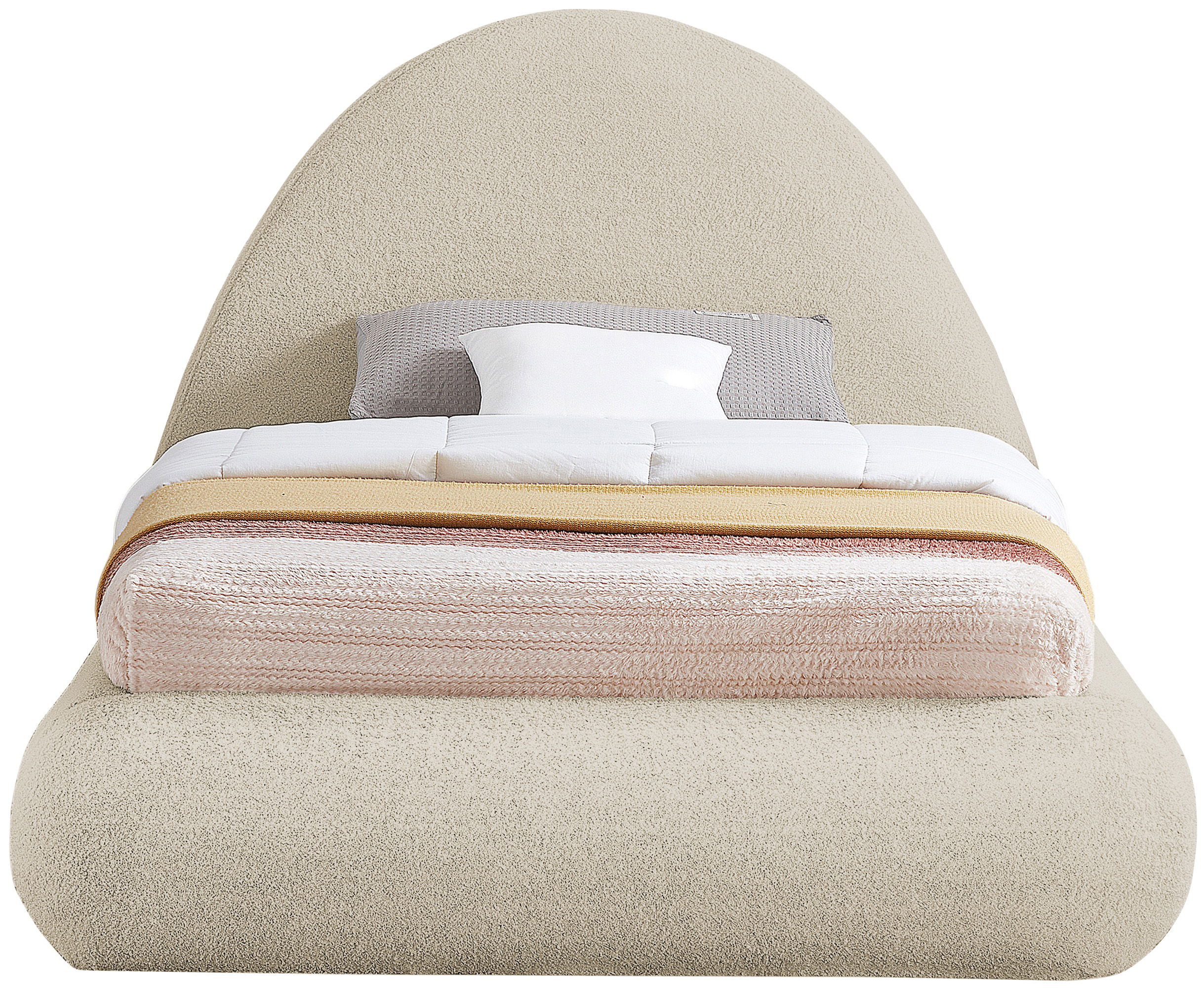 Rudy - Twin Bed - Beige